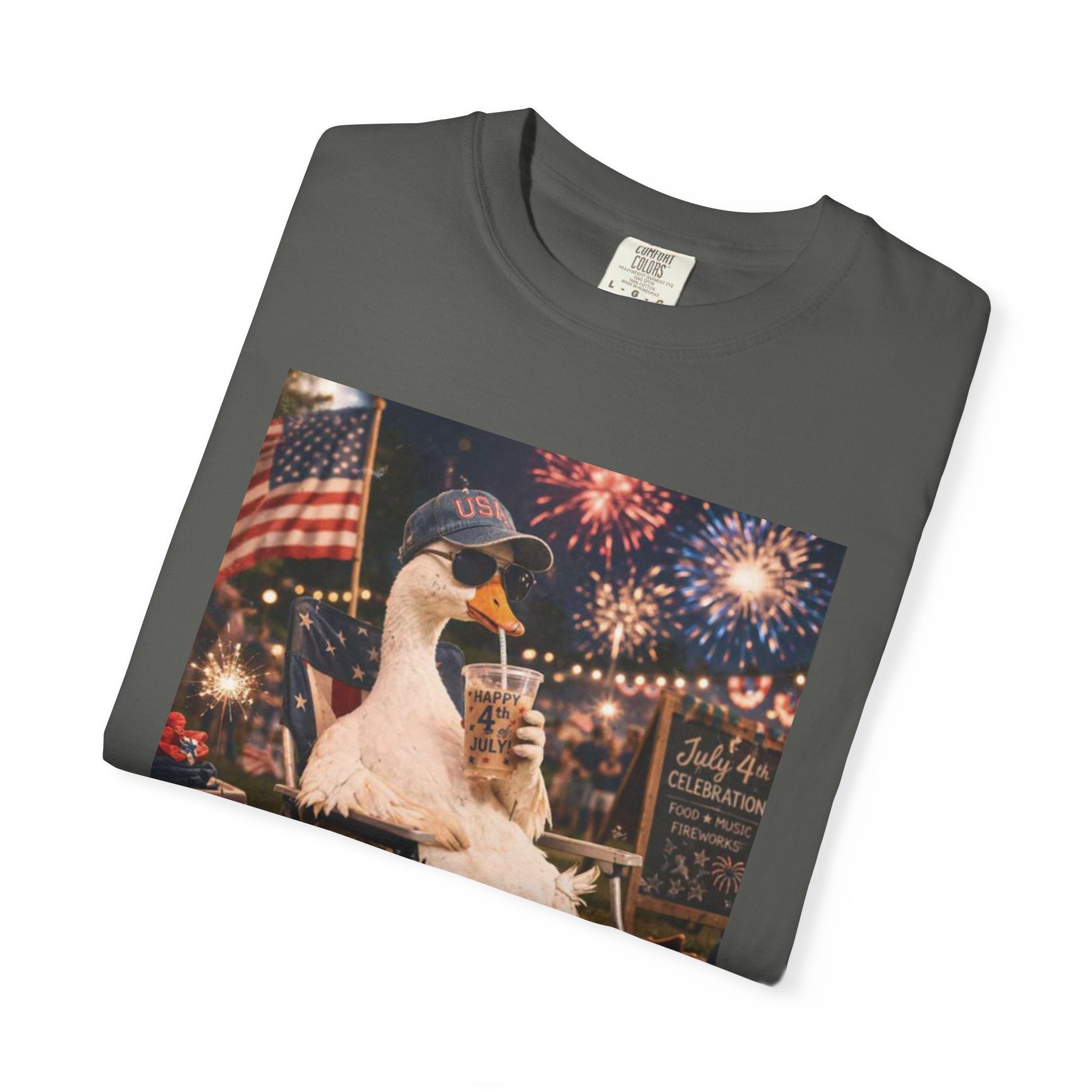 Fourth of July Duck T-Shirt — "Chill the Fourth Out"
