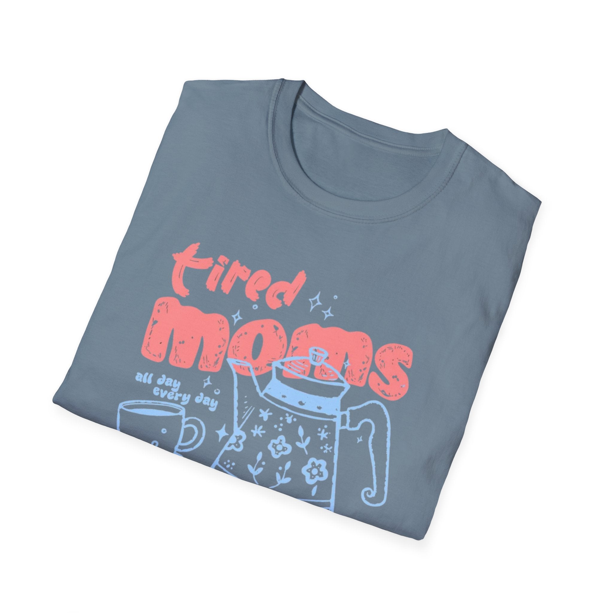"Tired Moms Coffee Club" Cute Retro Coffee Graphic Tee