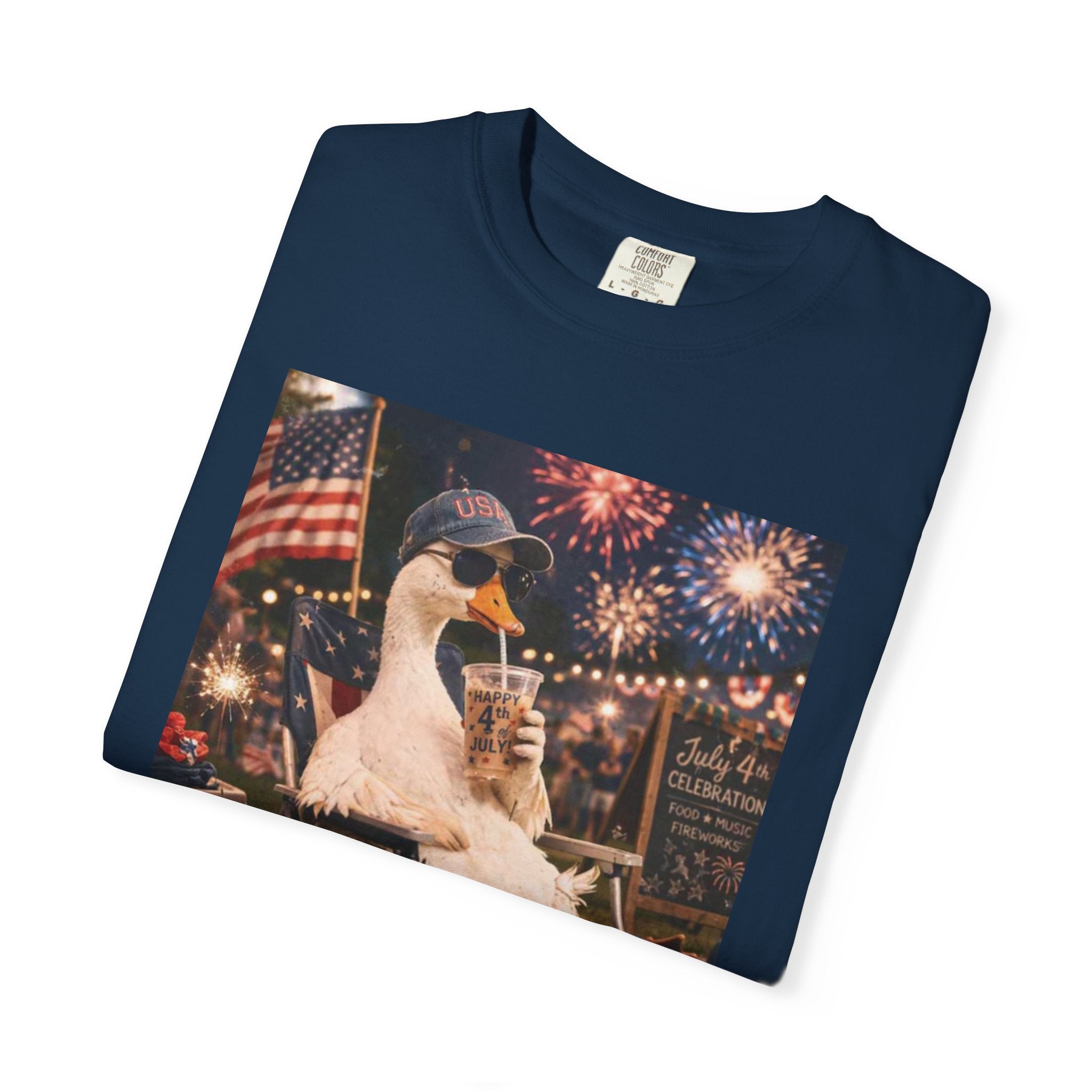 Fourth of July Duck T-Shirt — "Chill the Fourth Out"