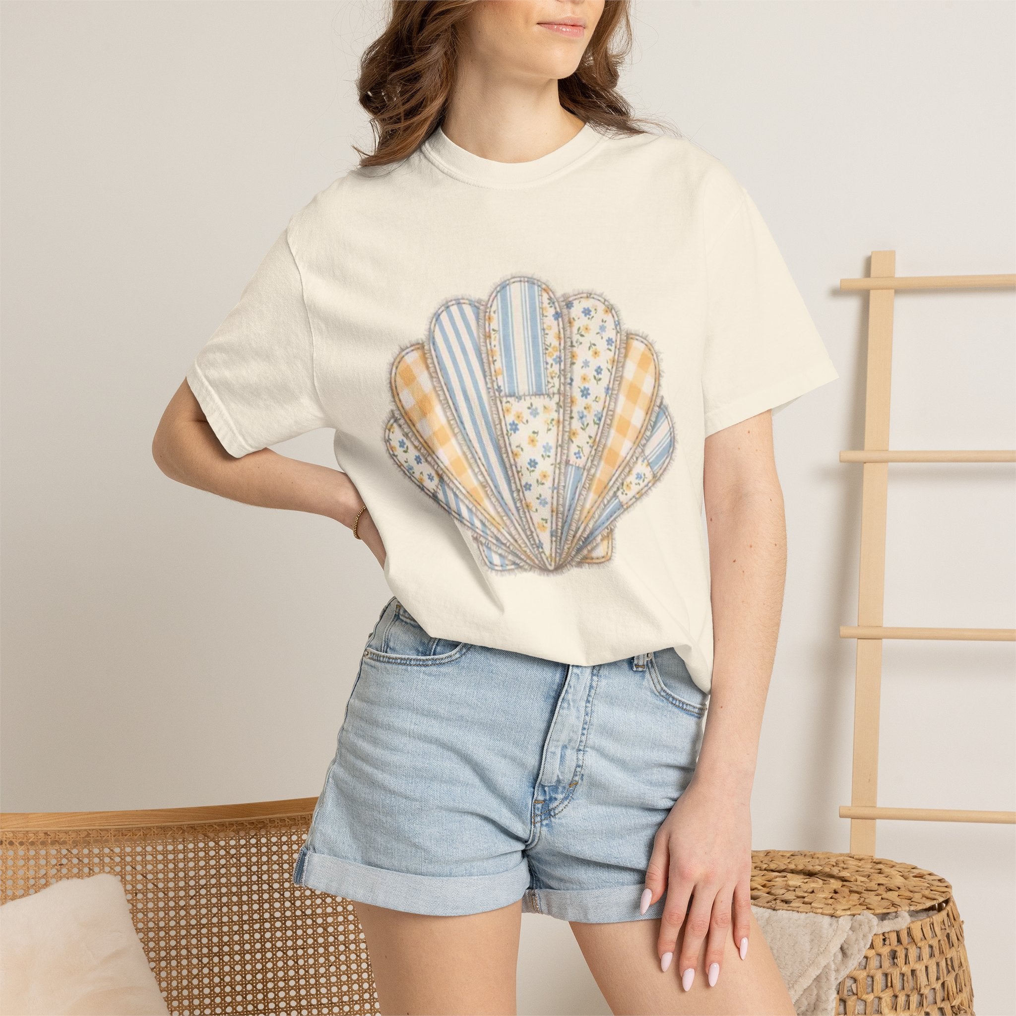 Seaside Patchwork Seashell Tee