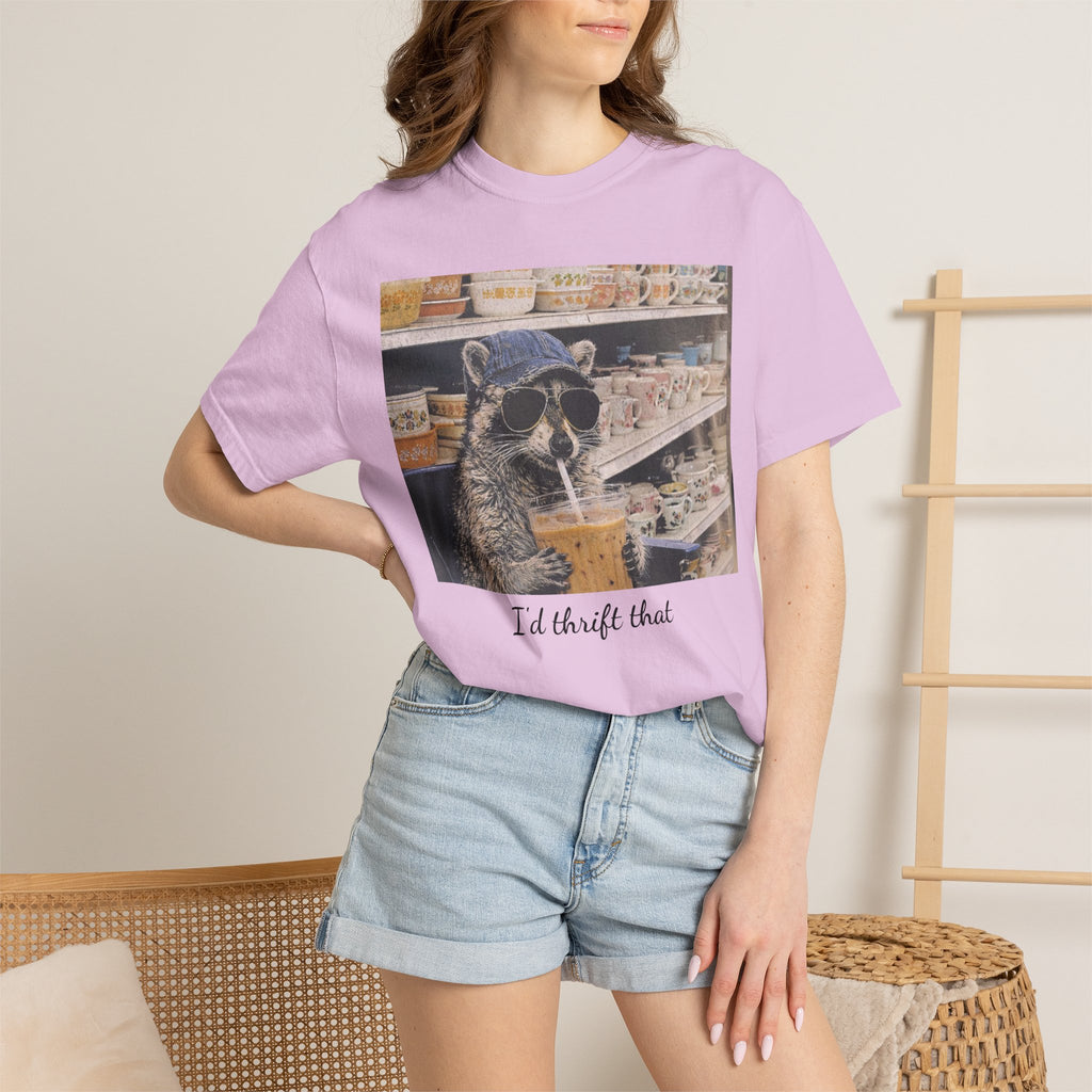 Raccoon Thrift Finds Tee — "I’d thrift that" Graphic T-Shirt