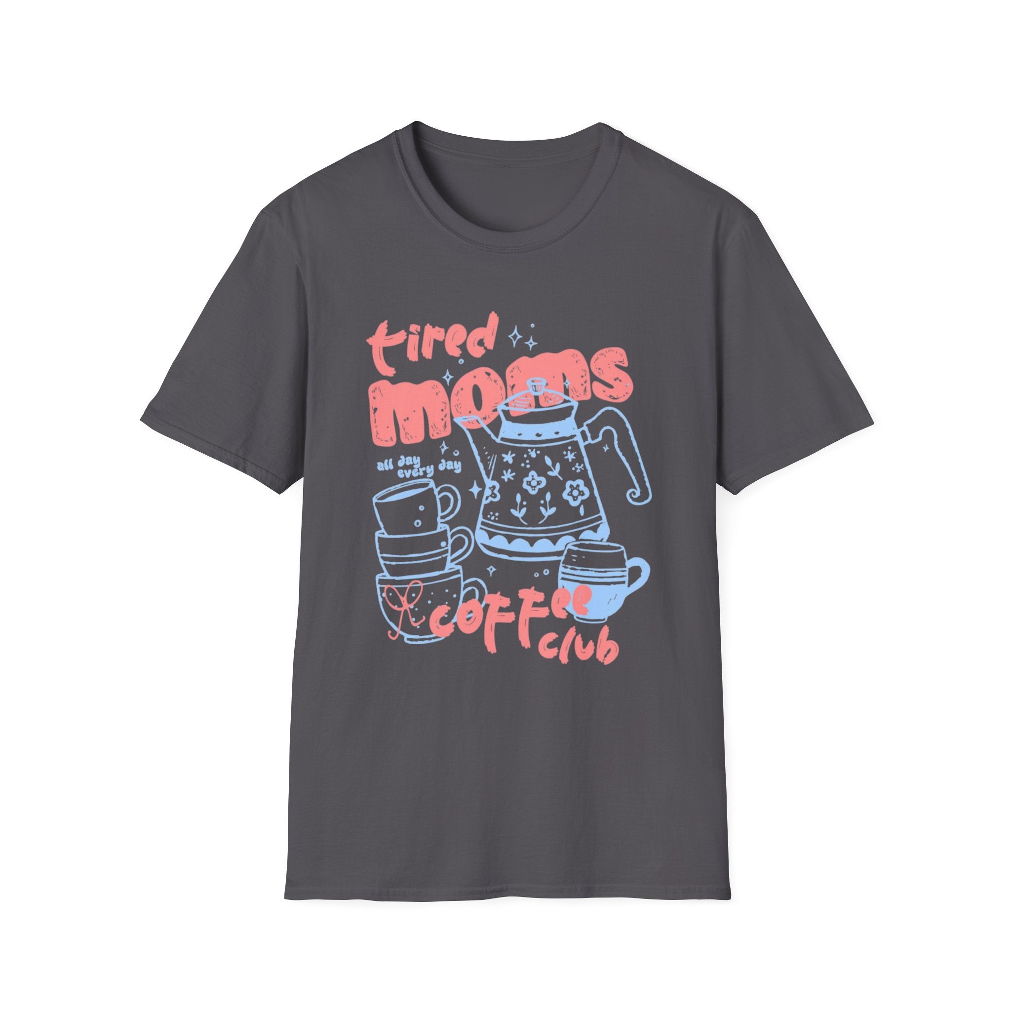 "Tired Moms Coffee Club" Cute Retro Coffee Graphic Tee