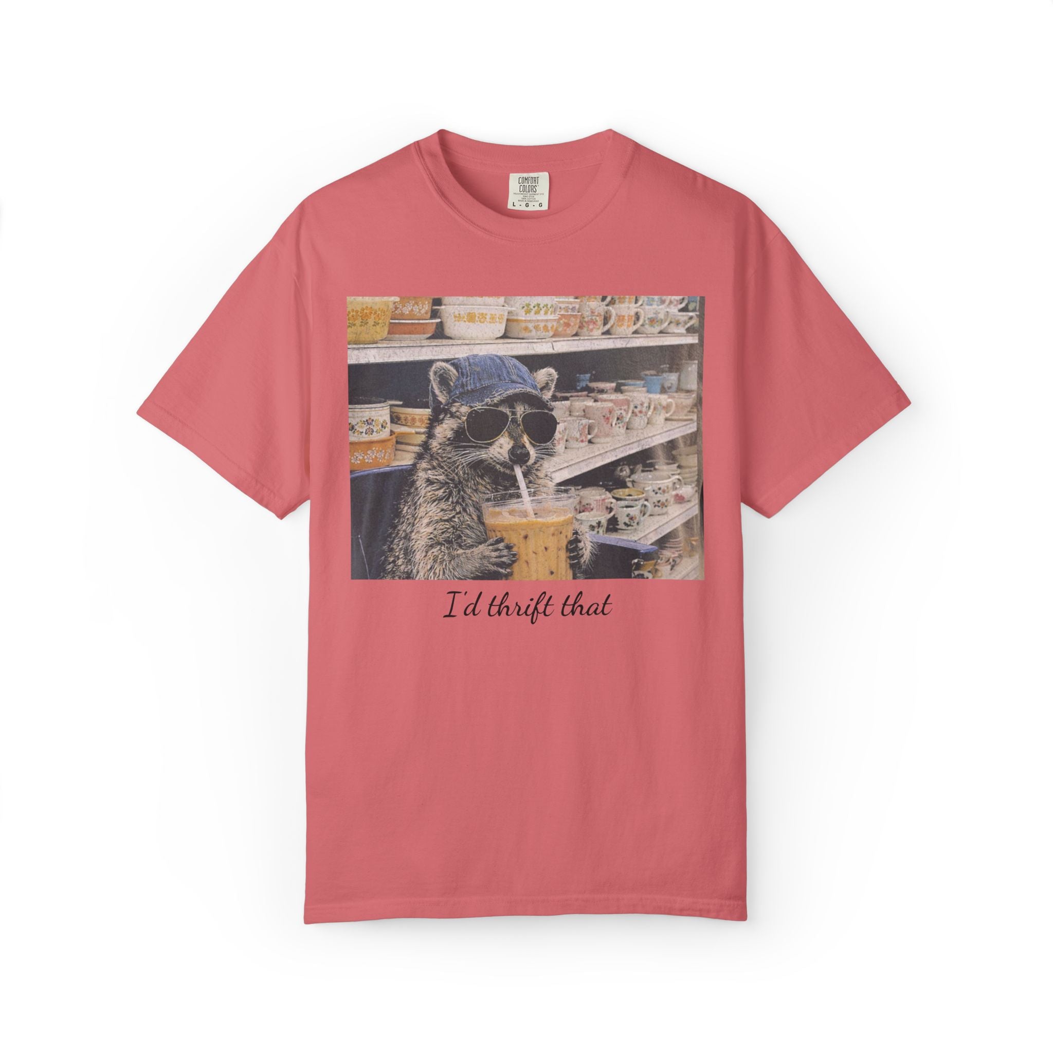 Raccoon Thrift Finds Tee — "I’d thrift that" Graphic T-Shirt