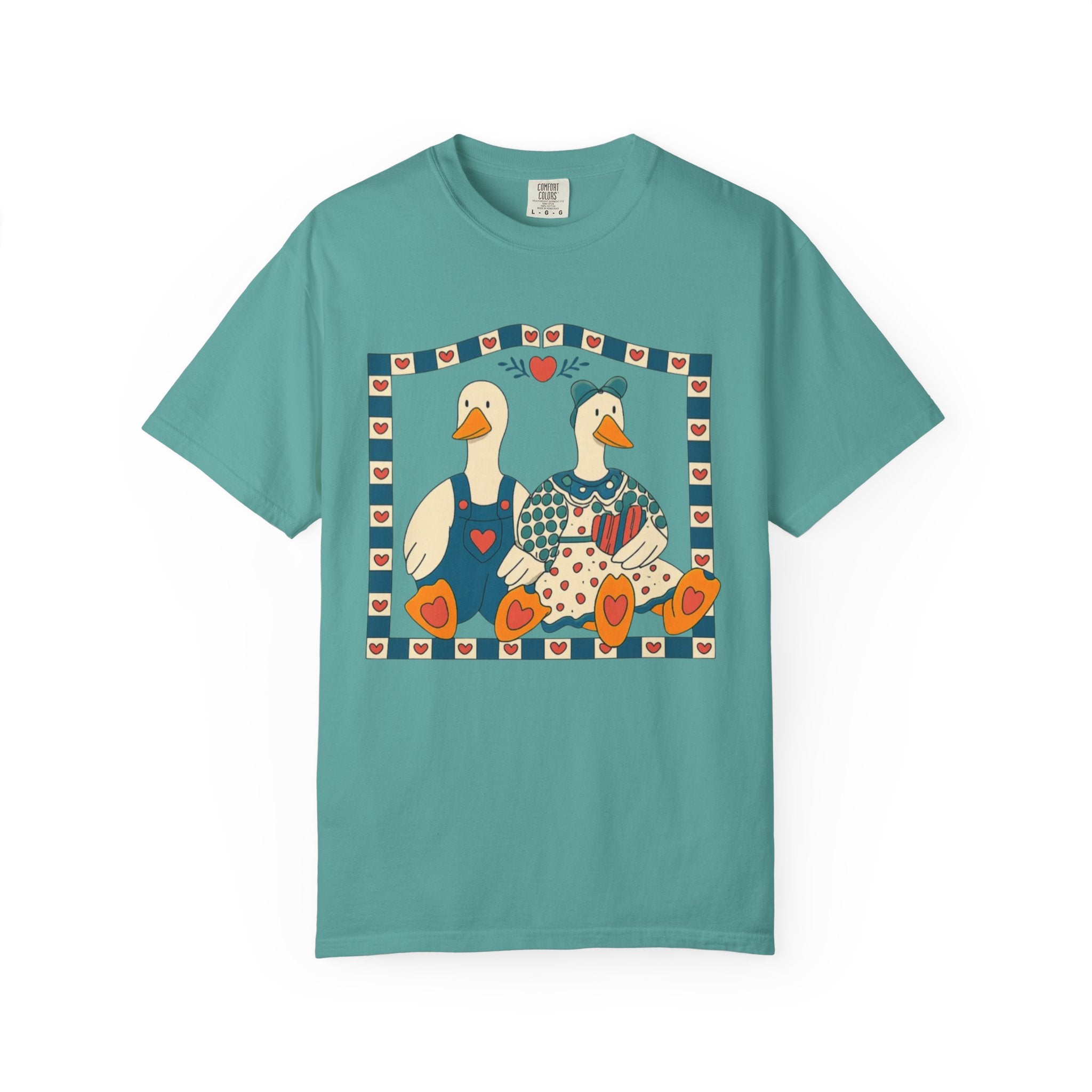 Folk Art Goose Couple T-Shirt