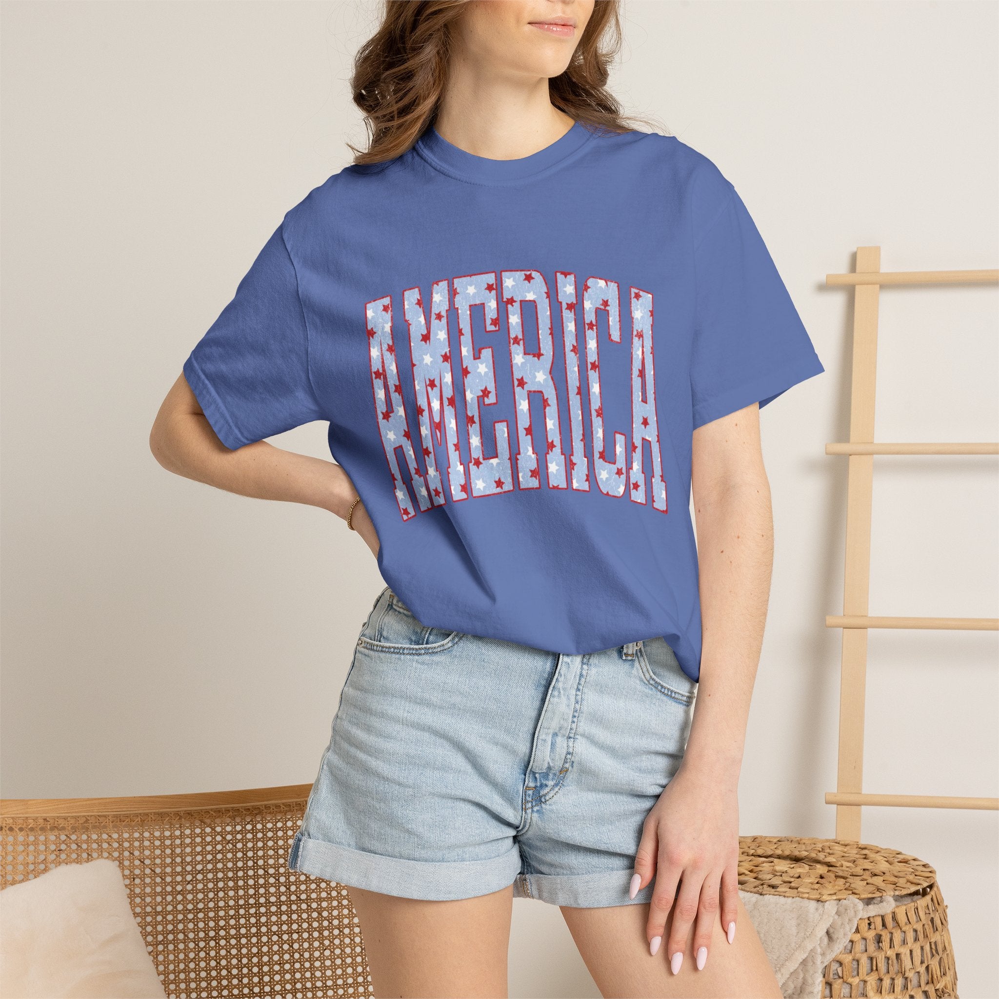 America Graphic T-Shirt — Patriotic Stars & Stripes Tee