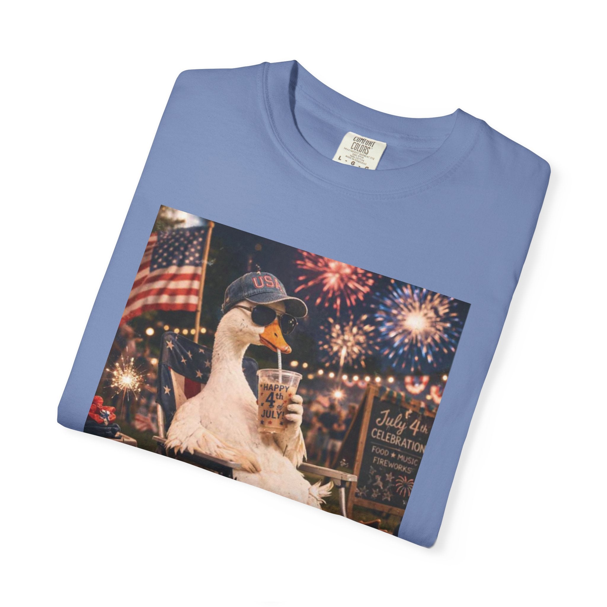 Fourth of July Duck T-Shirt — "Chill the Fourth Out"