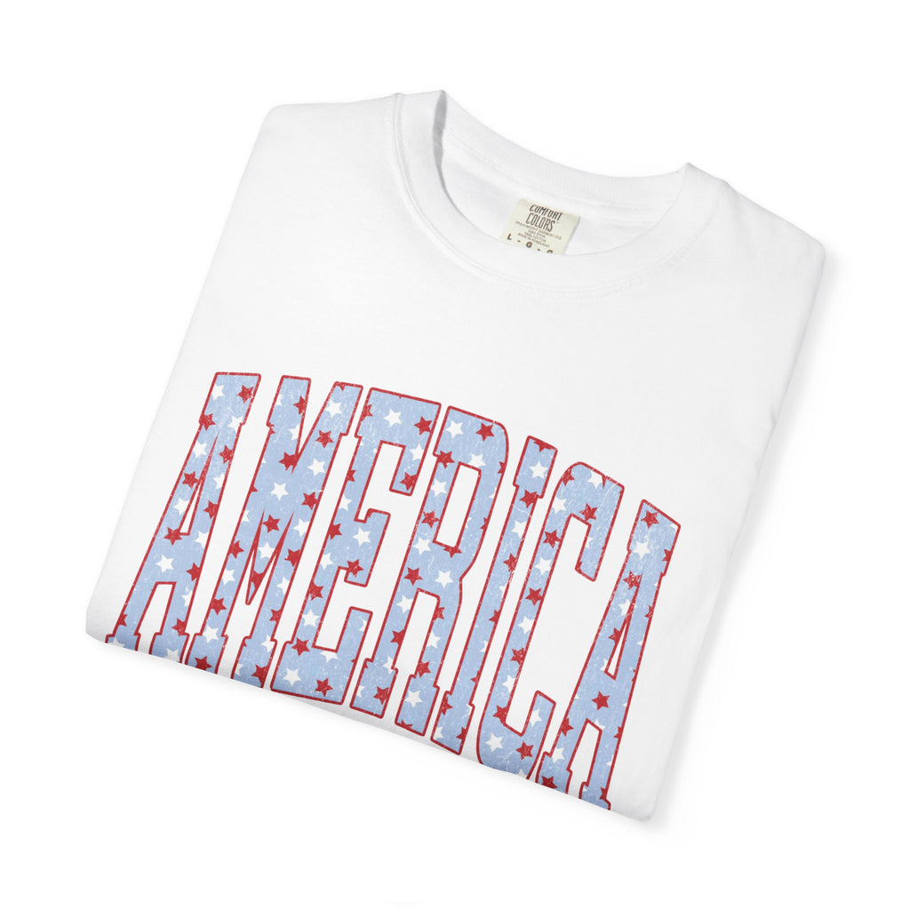 America Graphic T-Shirt — Patriotic Stars & Stripes Tee