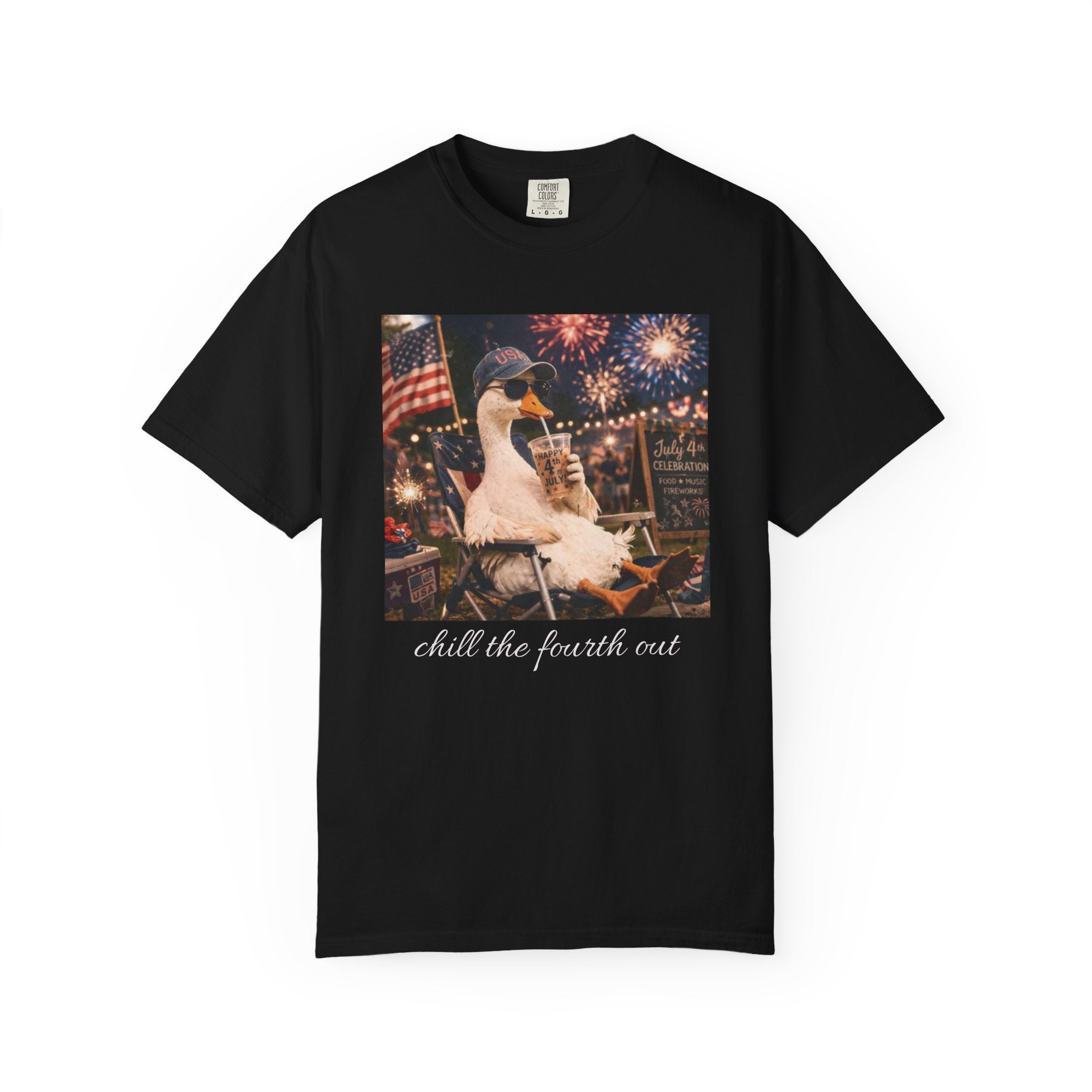 Fourth of July Duck T-Shirt — "Chill the Fourth Out"