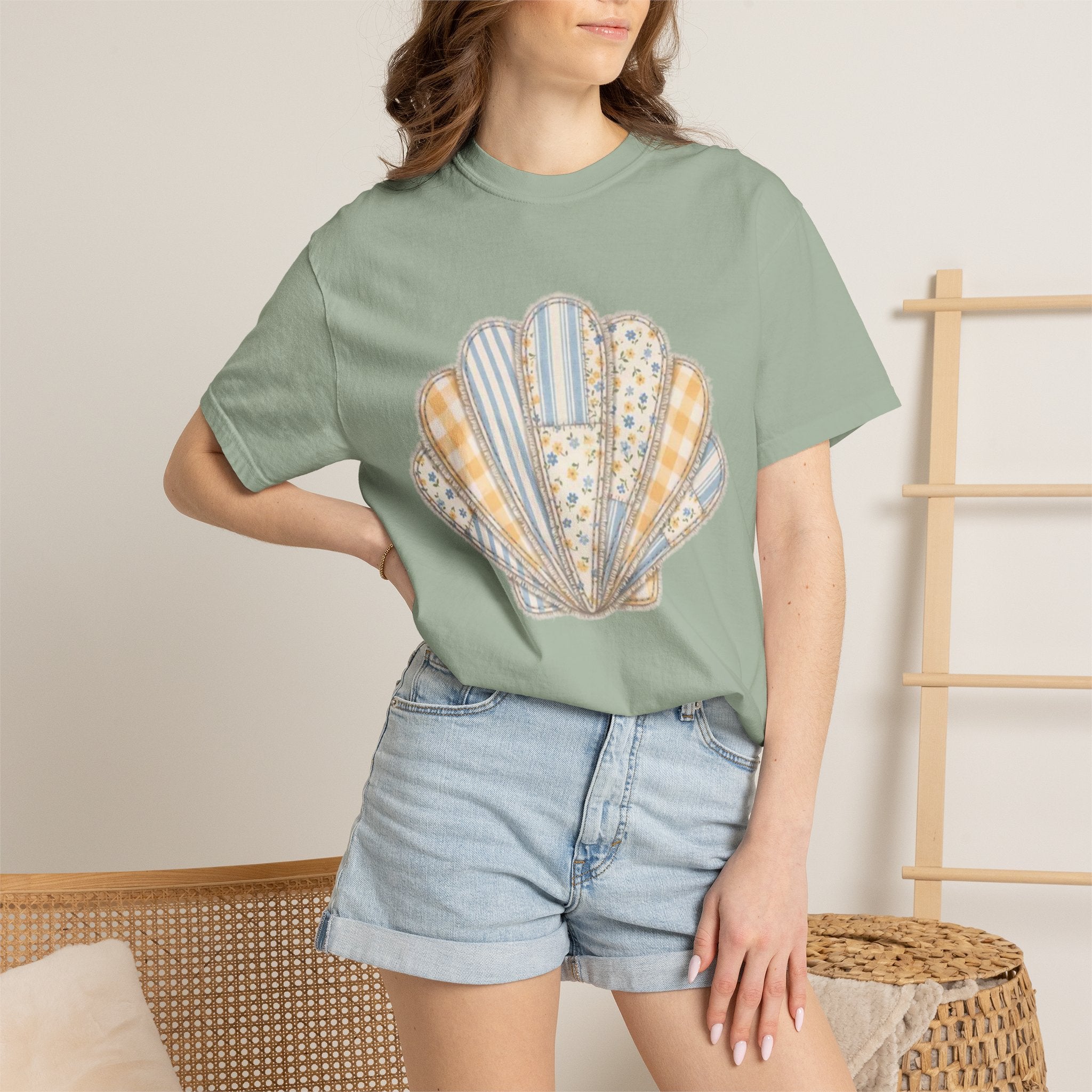 Seaside Patchwork Seashell Tee