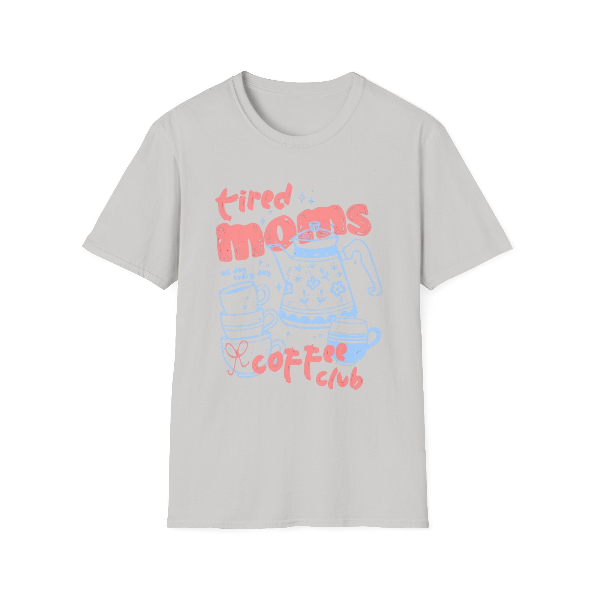 "Tired Moms Coffee Club" Cute Retro Coffee Graphic Tee