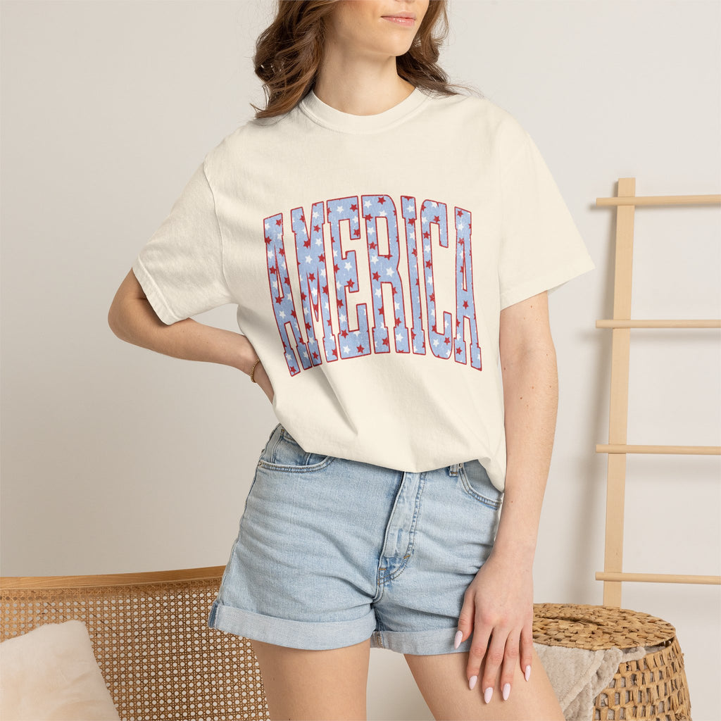 America Graphic T-Shirt — Patriotic Stars & Stripes Tee