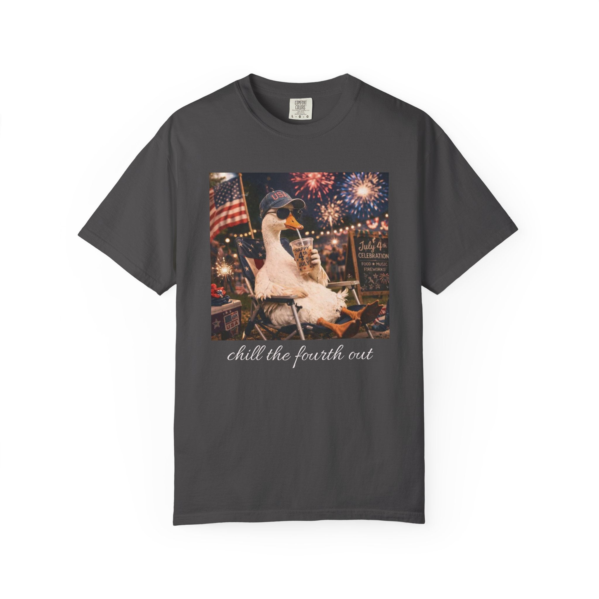 Fourth of July Duck T-Shirt — "Chill the Fourth Out"