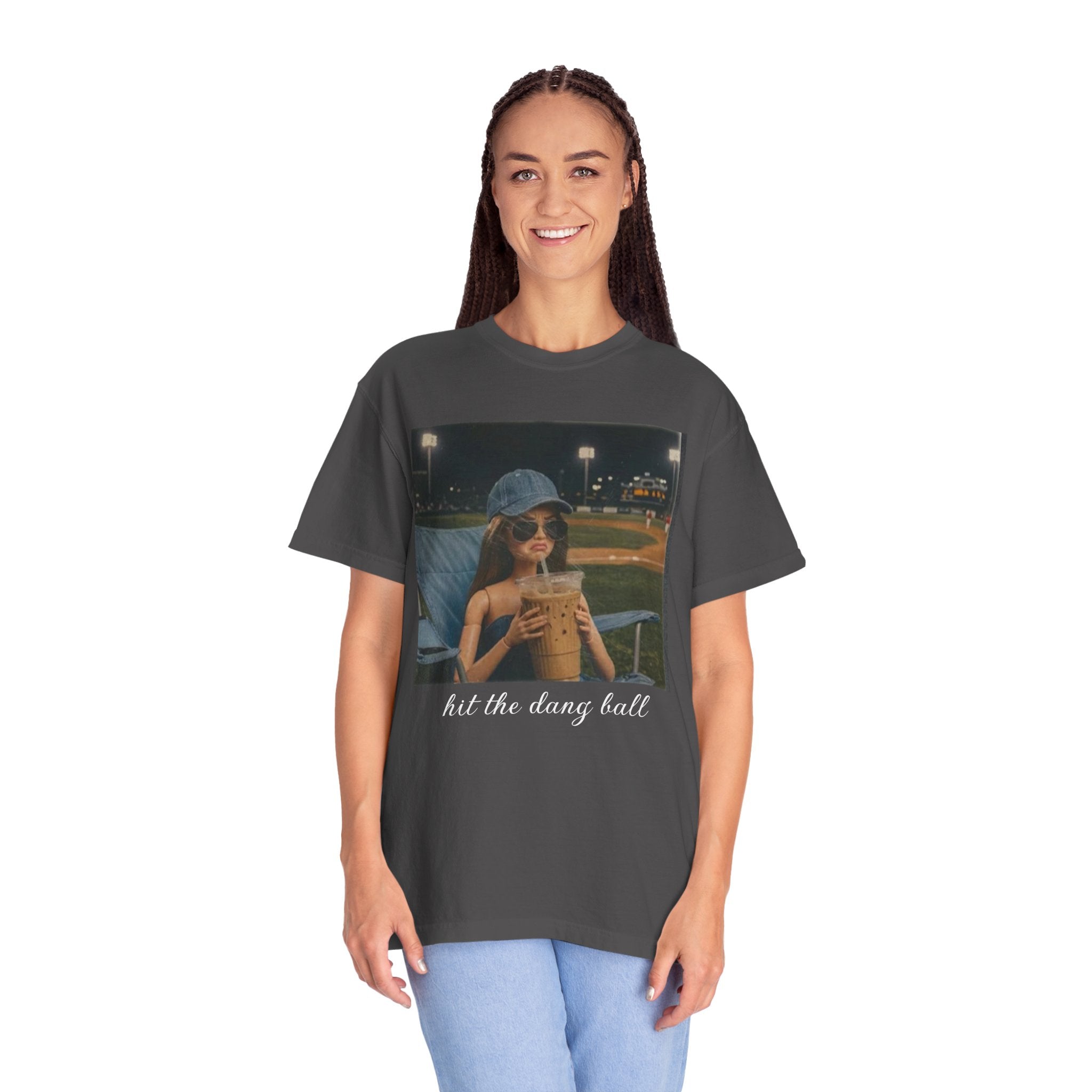 Hit the Dang Ball Baseball T-Shirt — Funny Baseball Tee for Players & Fans