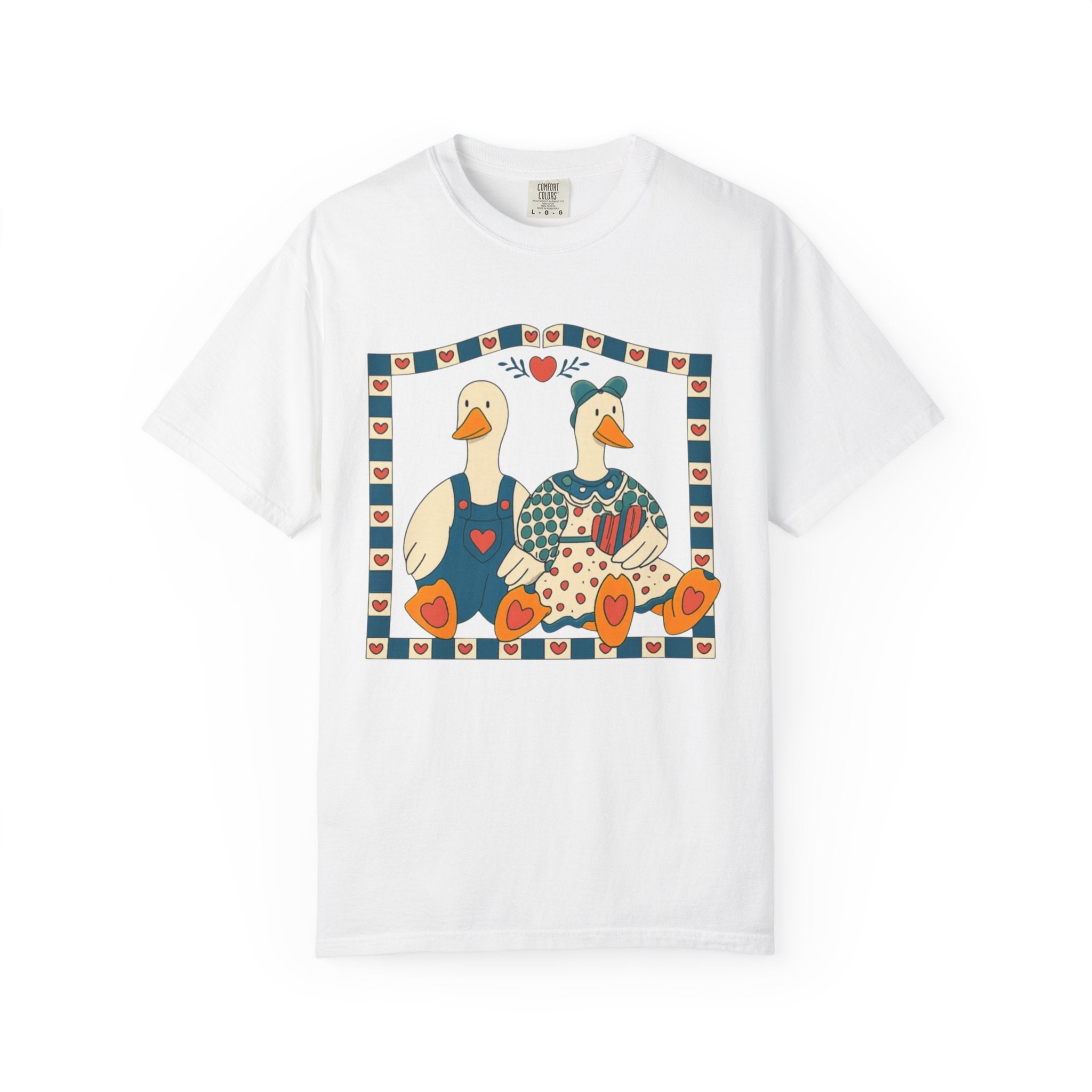 Folk Art Goose Couple T-Shirt