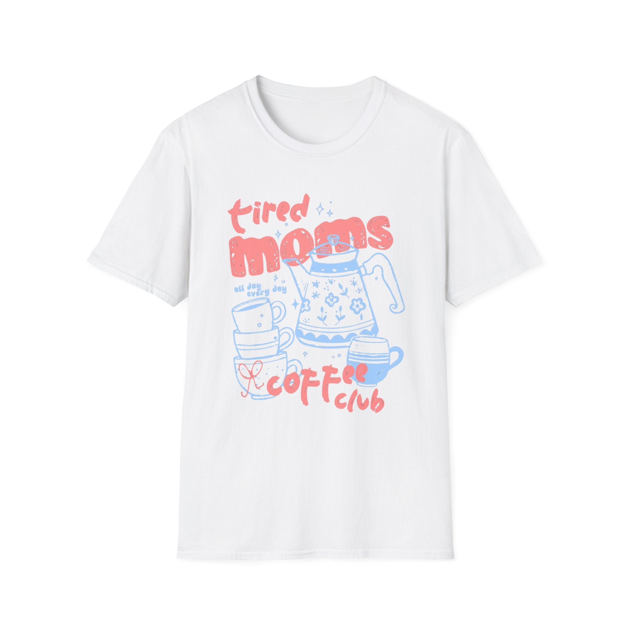 "Tired Moms Coffee Club" Cute Retro Coffee Graphic Tee
