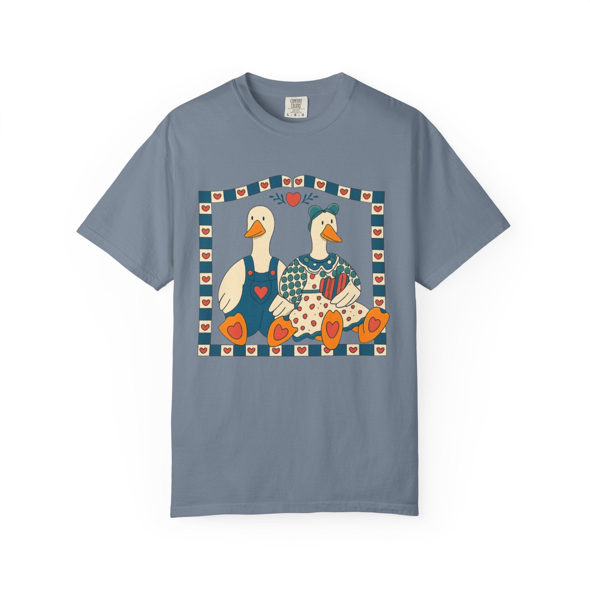 Folk Art Goose Couple T-Shirt