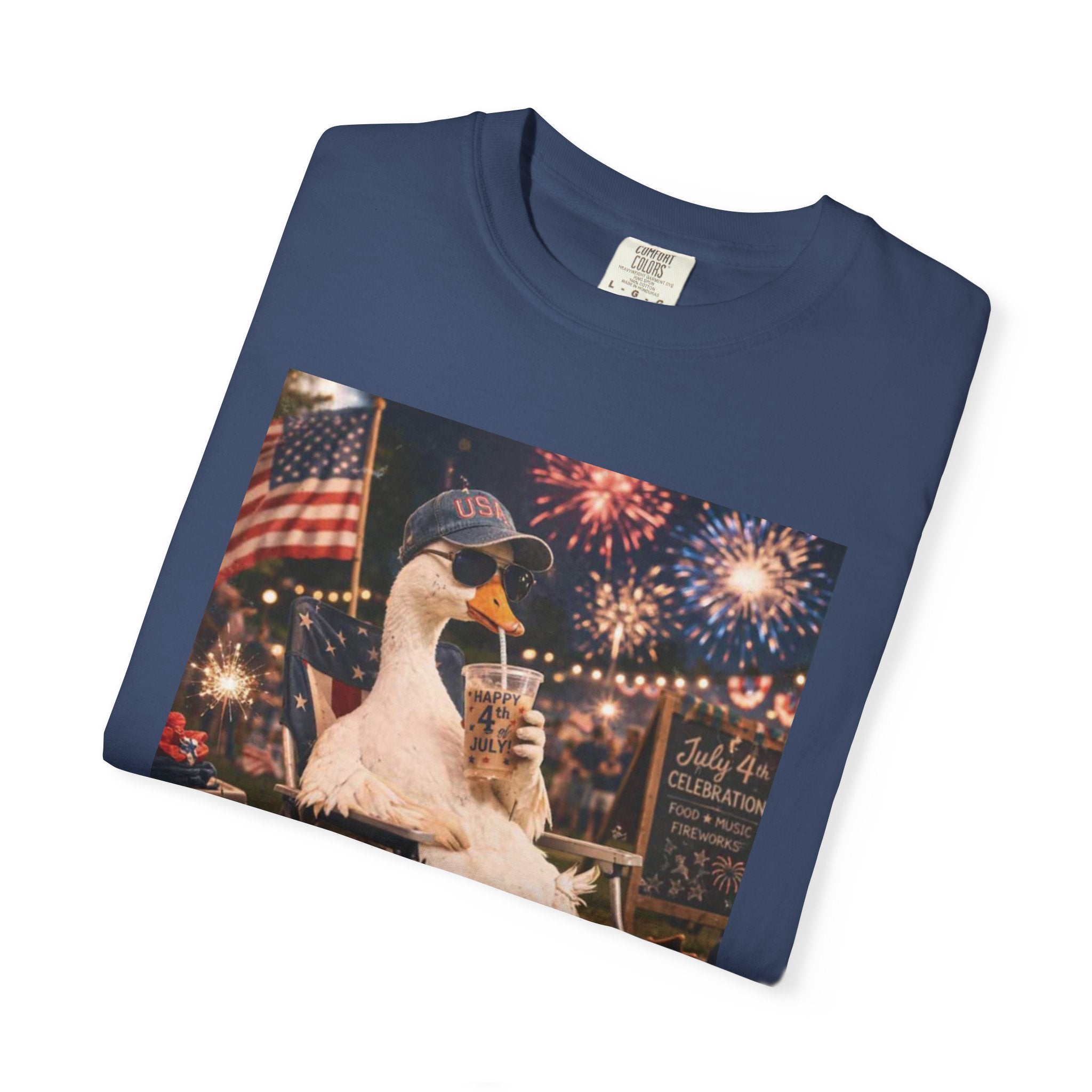 Fourth of July Duck T-Shirt — "Chill the Fourth Out"