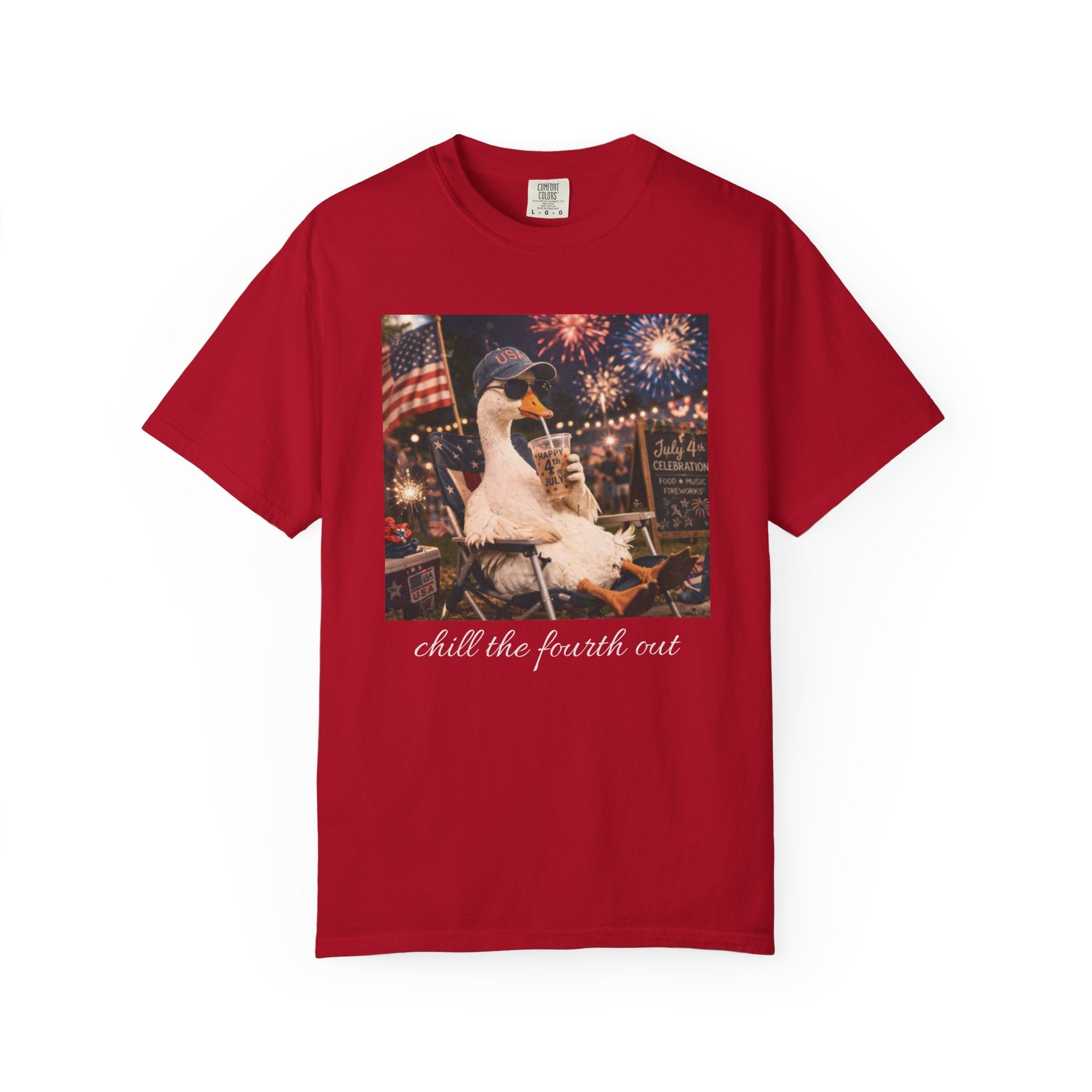 Fourth of July Duck T-Shirt — "Chill the Fourth Out"