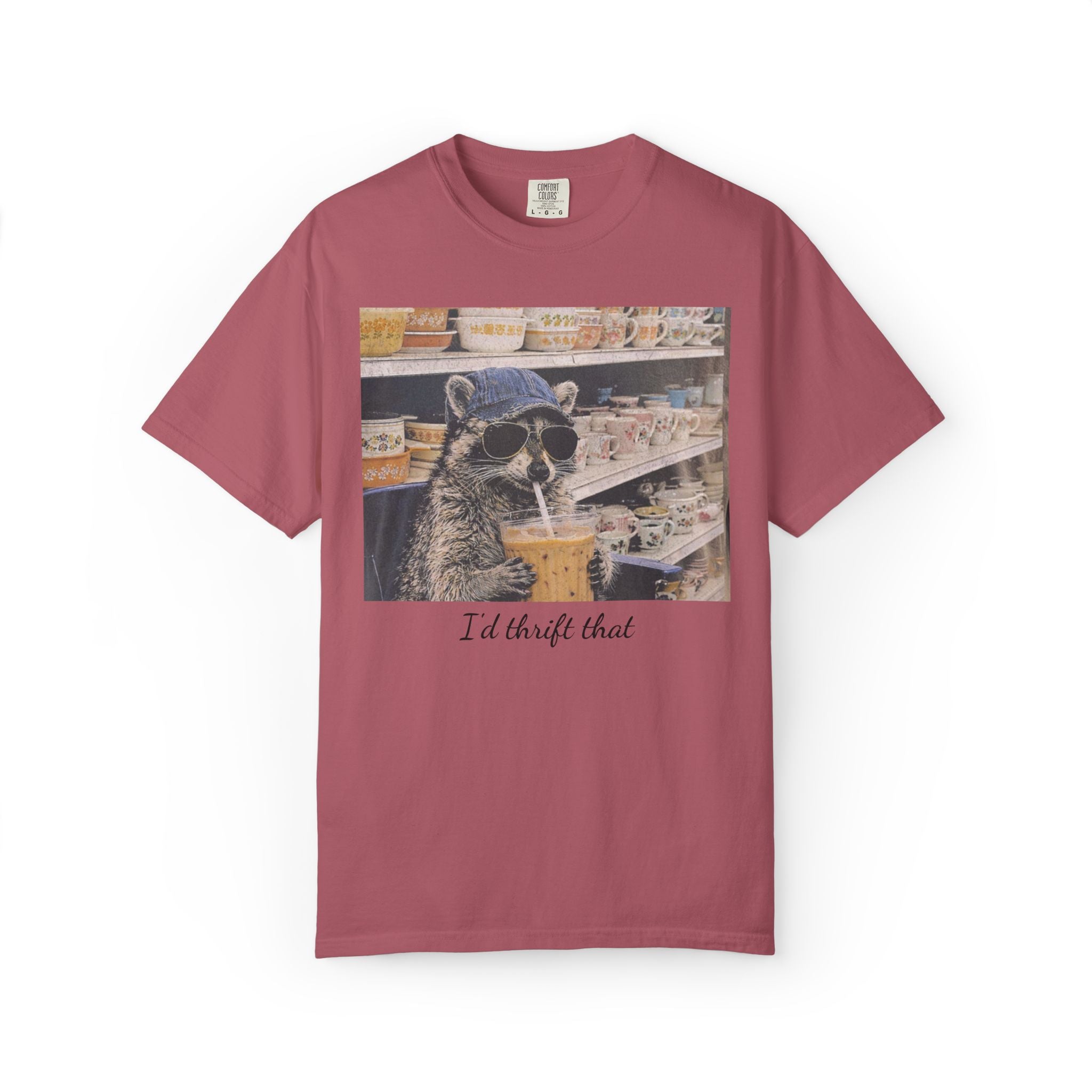 Raccoon Thrift Finds Tee — "I’d thrift that" Graphic T-Shirt