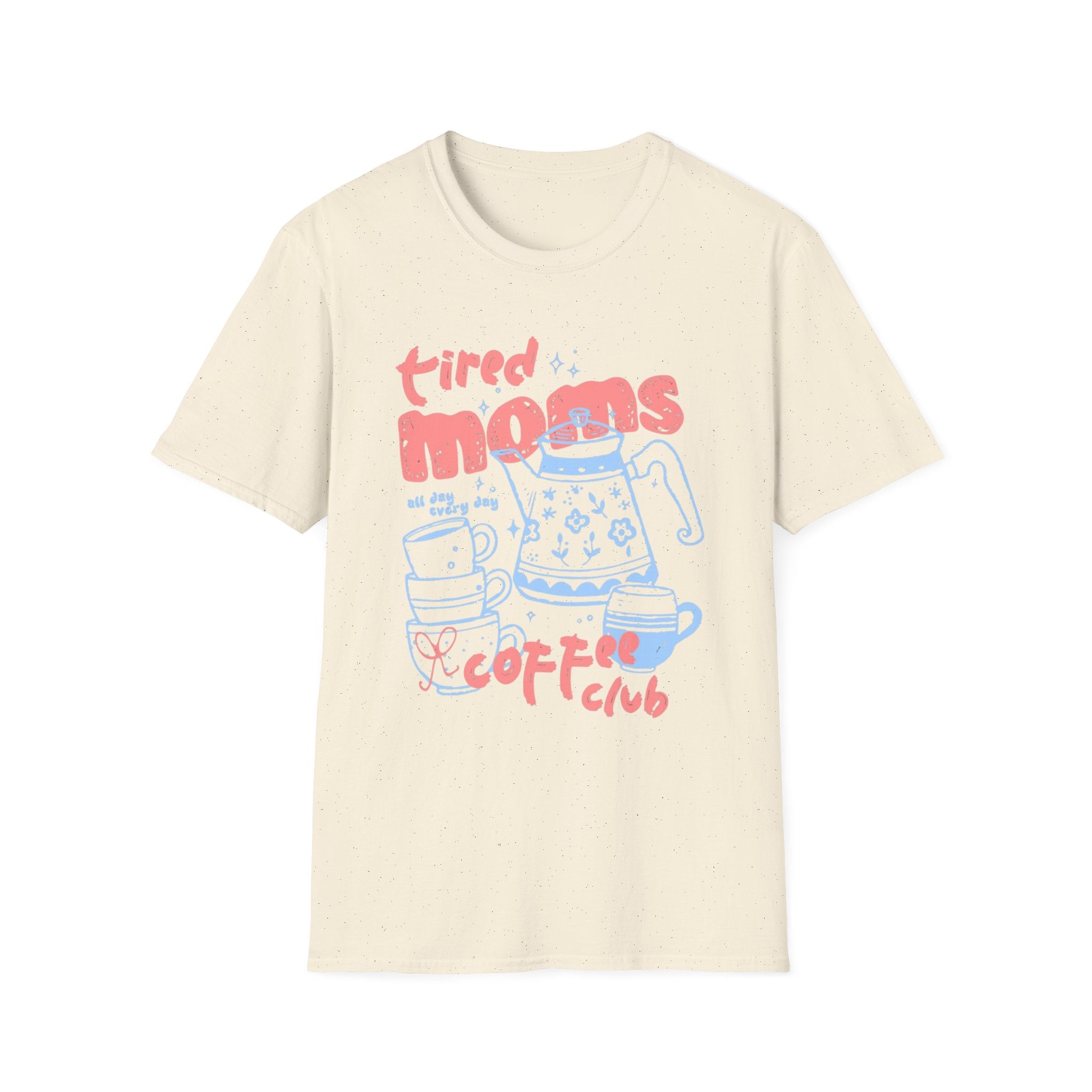 "Tired Moms Coffee Club" Cute Retro Coffee Graphic Tee