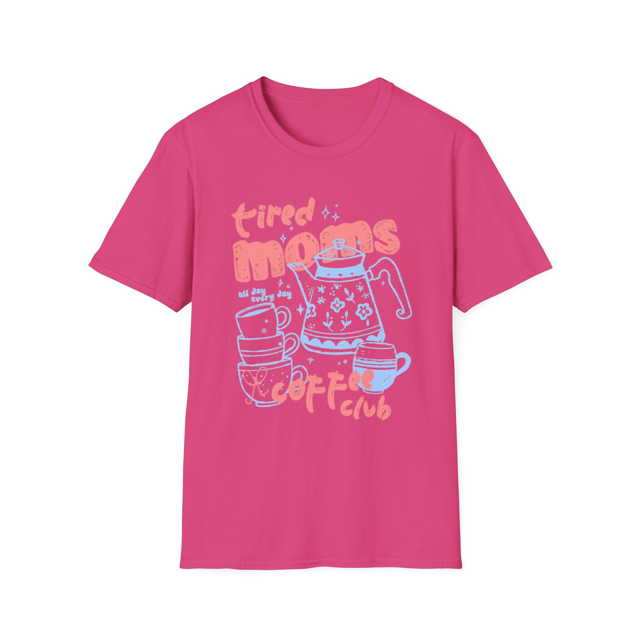 "Tired Moms Coffee Club" Cute Retro Coffee Graphic Tee