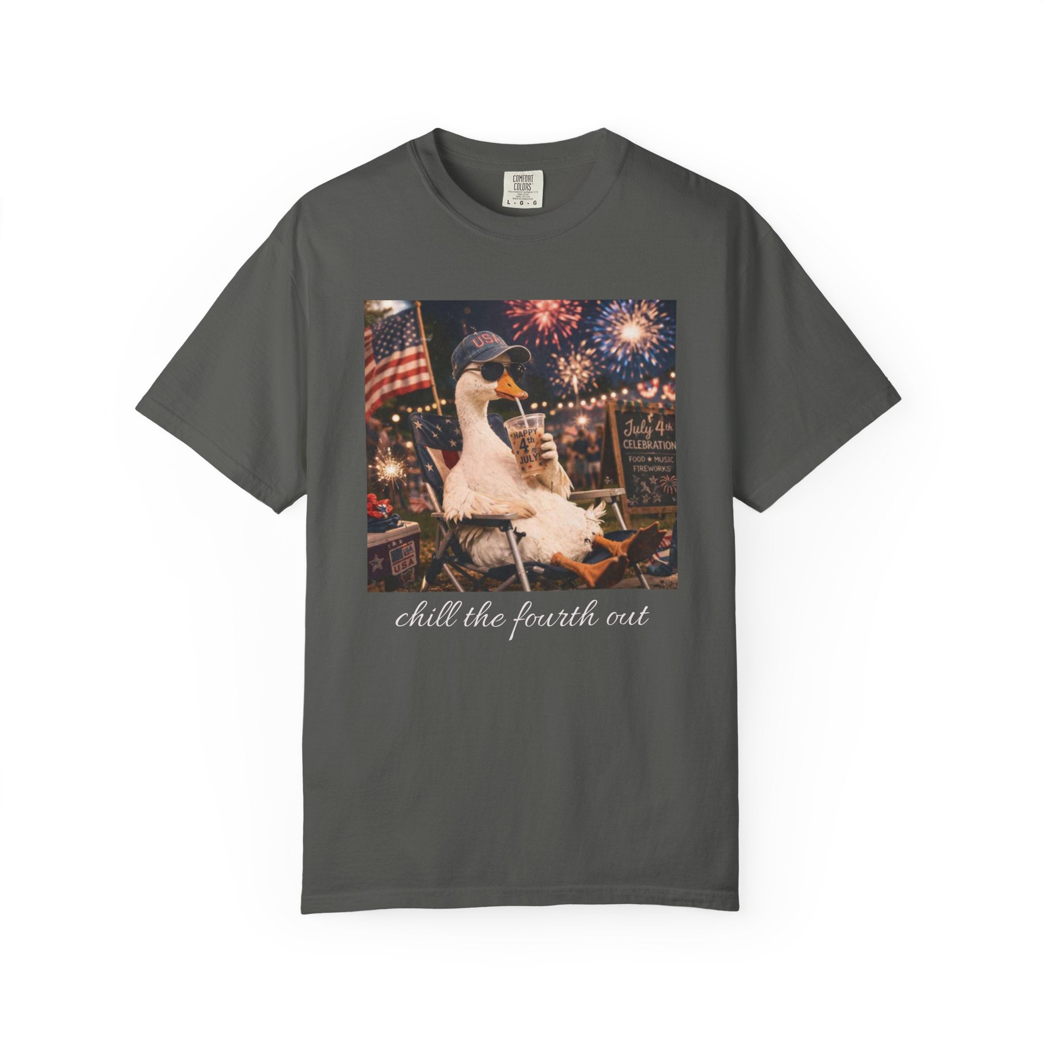 Fourth of July Duck T-Shirt — "Chill the Fourth Out"