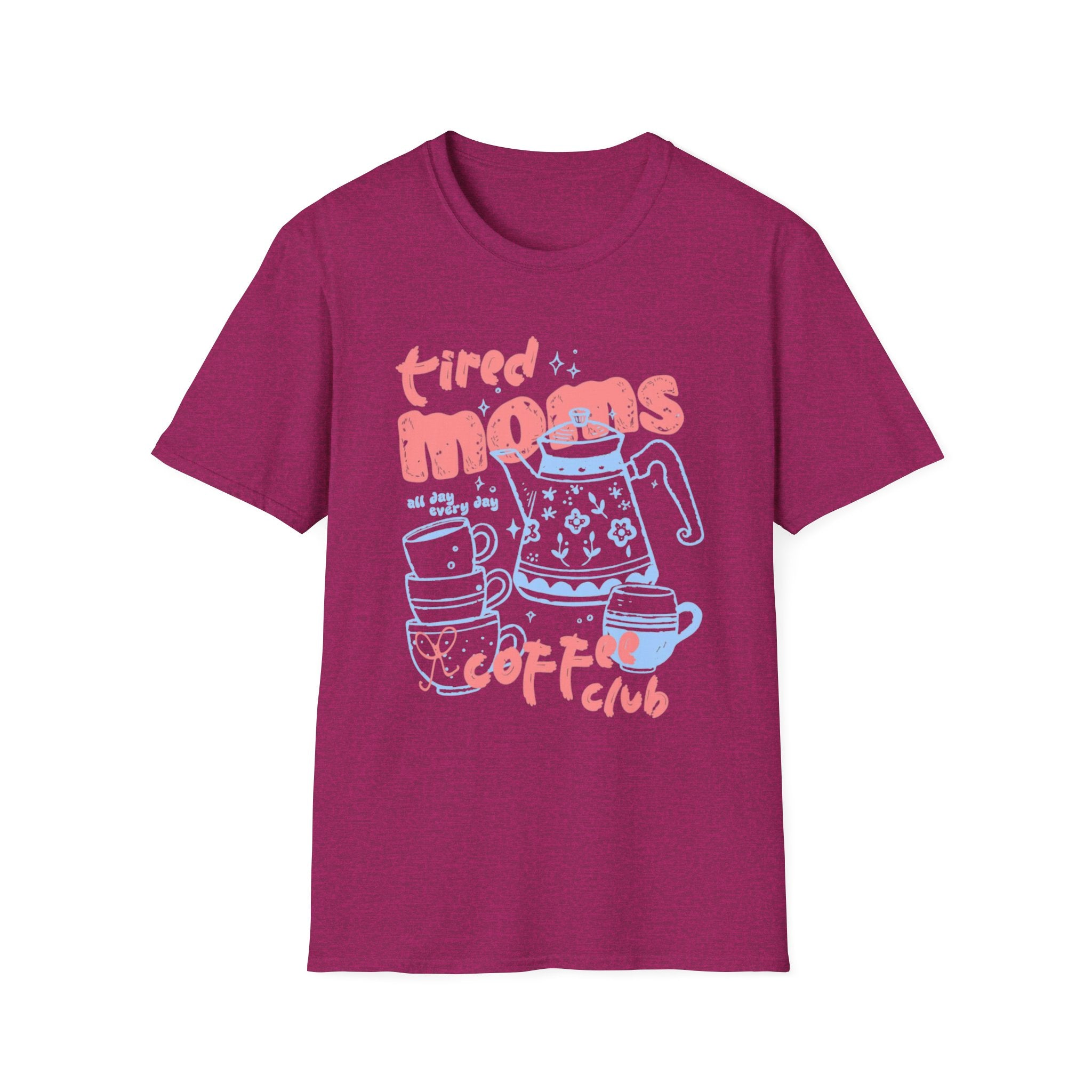"Tired Moms Coffee Club" Cute Retro Coffee Graphic Tee