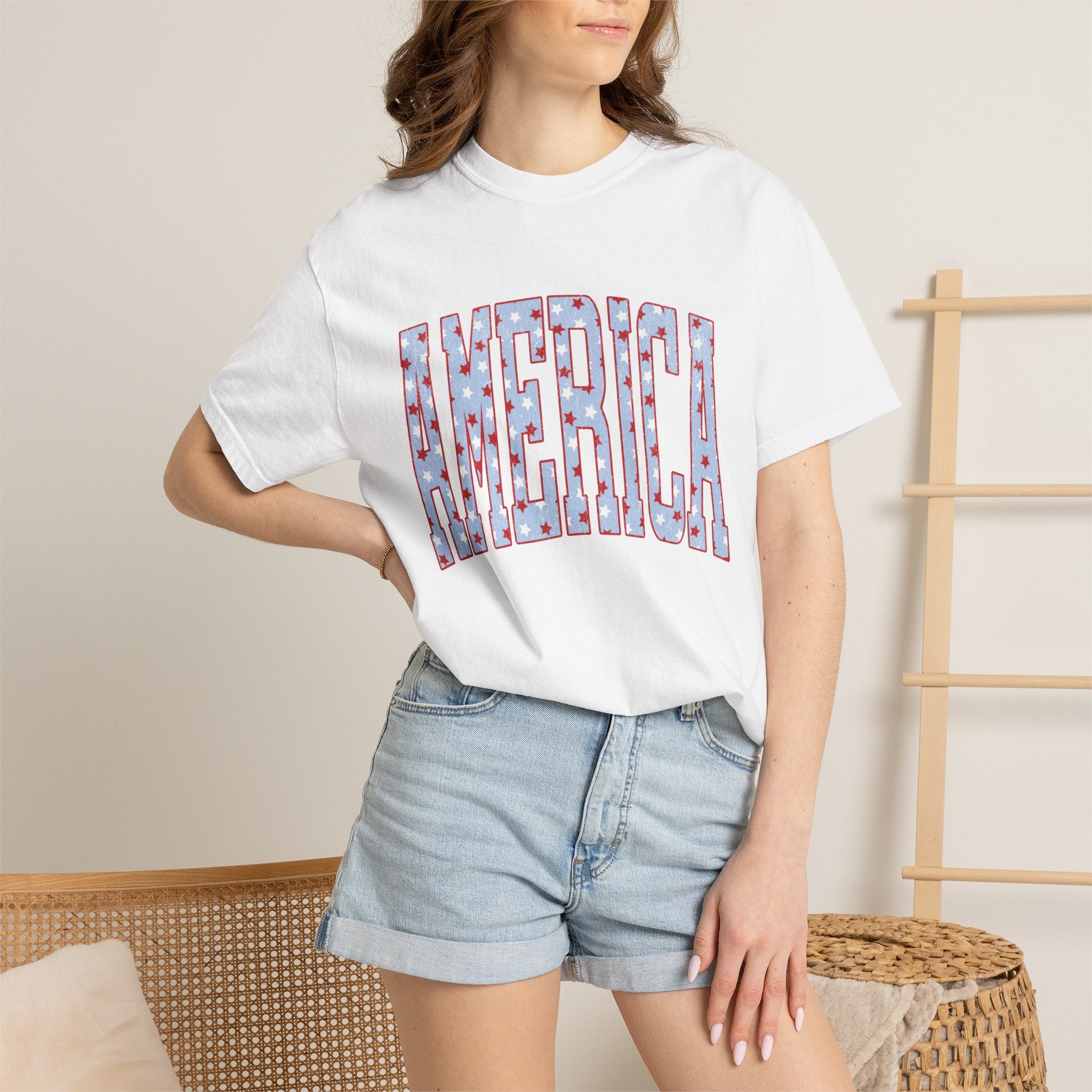 America Graphic T-Shirt — Patriotic Stars & Stripes Tee