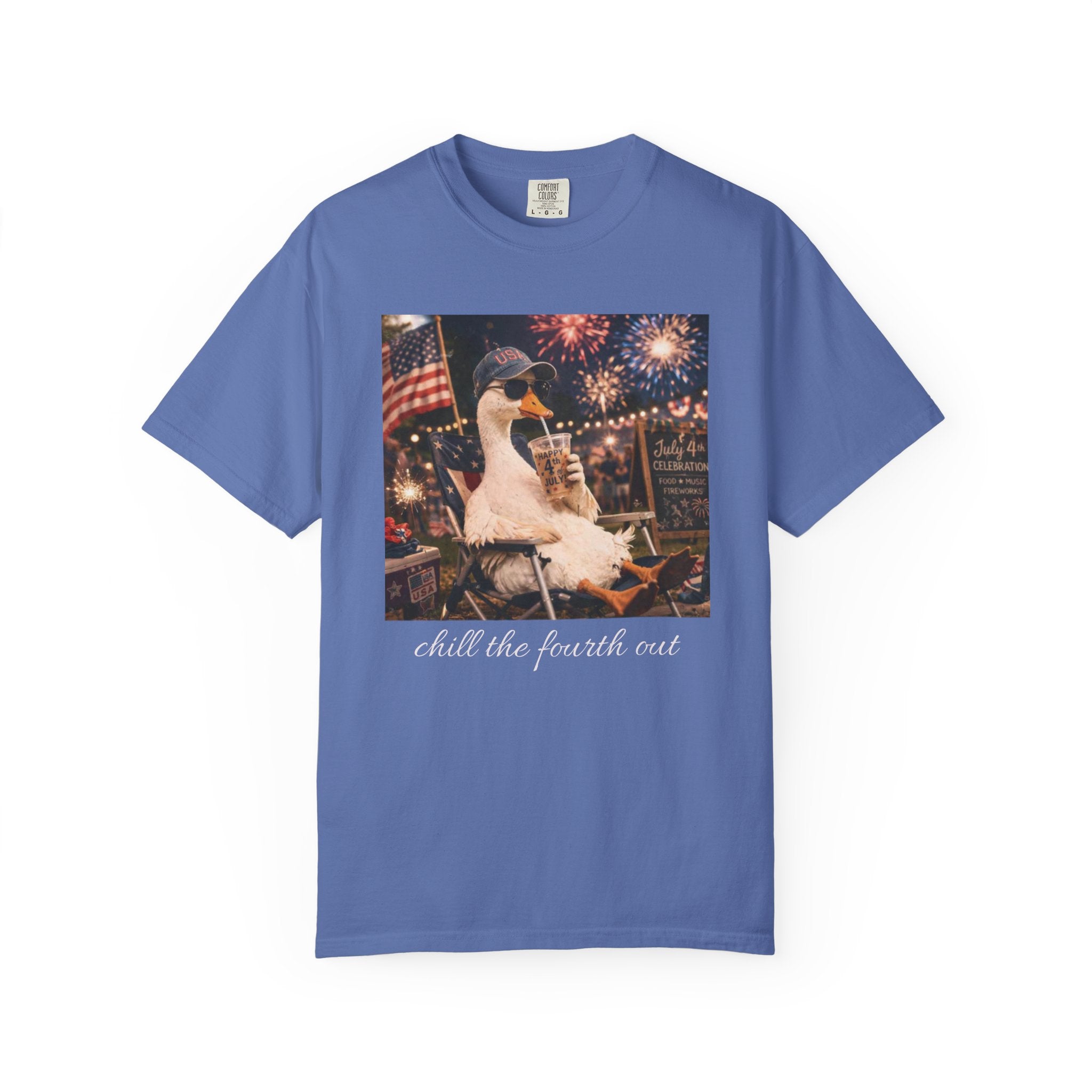 Fourth of July Duck T-Shirt — "Chill the Fourth Out"