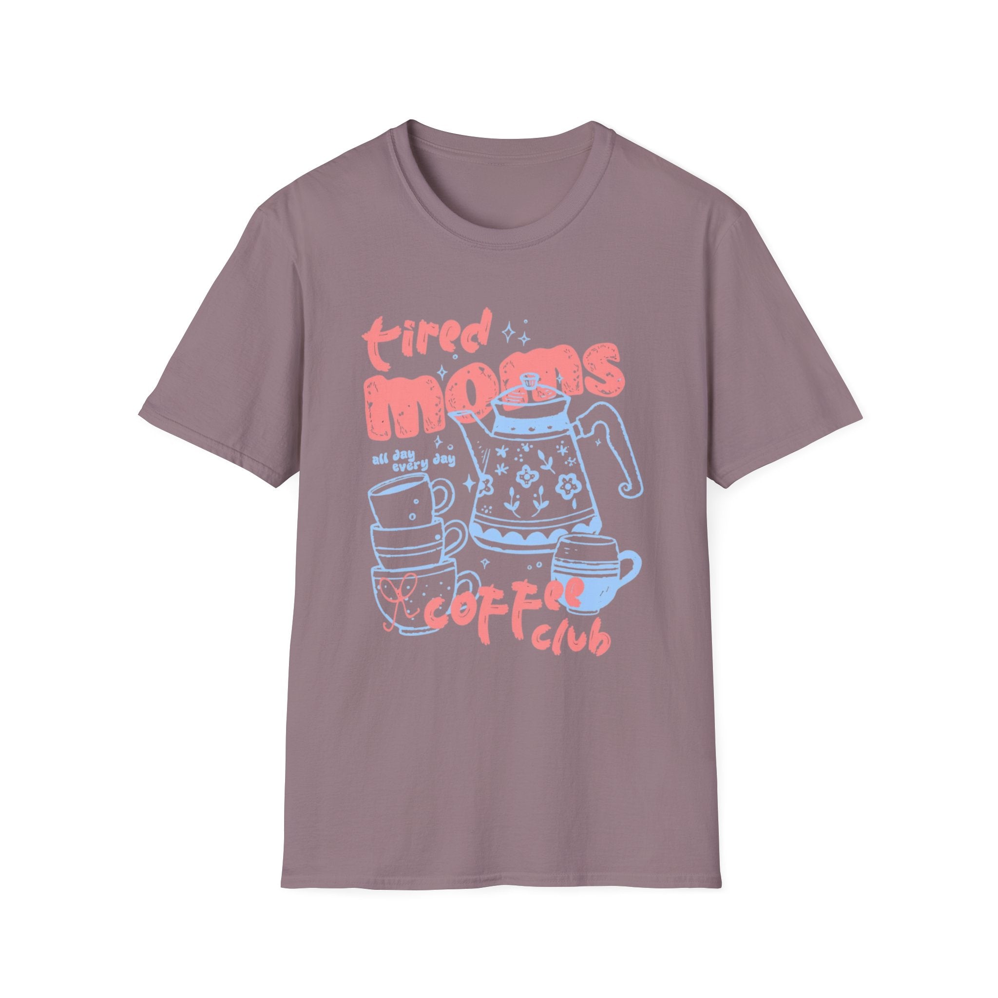 "Tired Moms Coffee Club" Cute Retro Coffee Graphic Tee