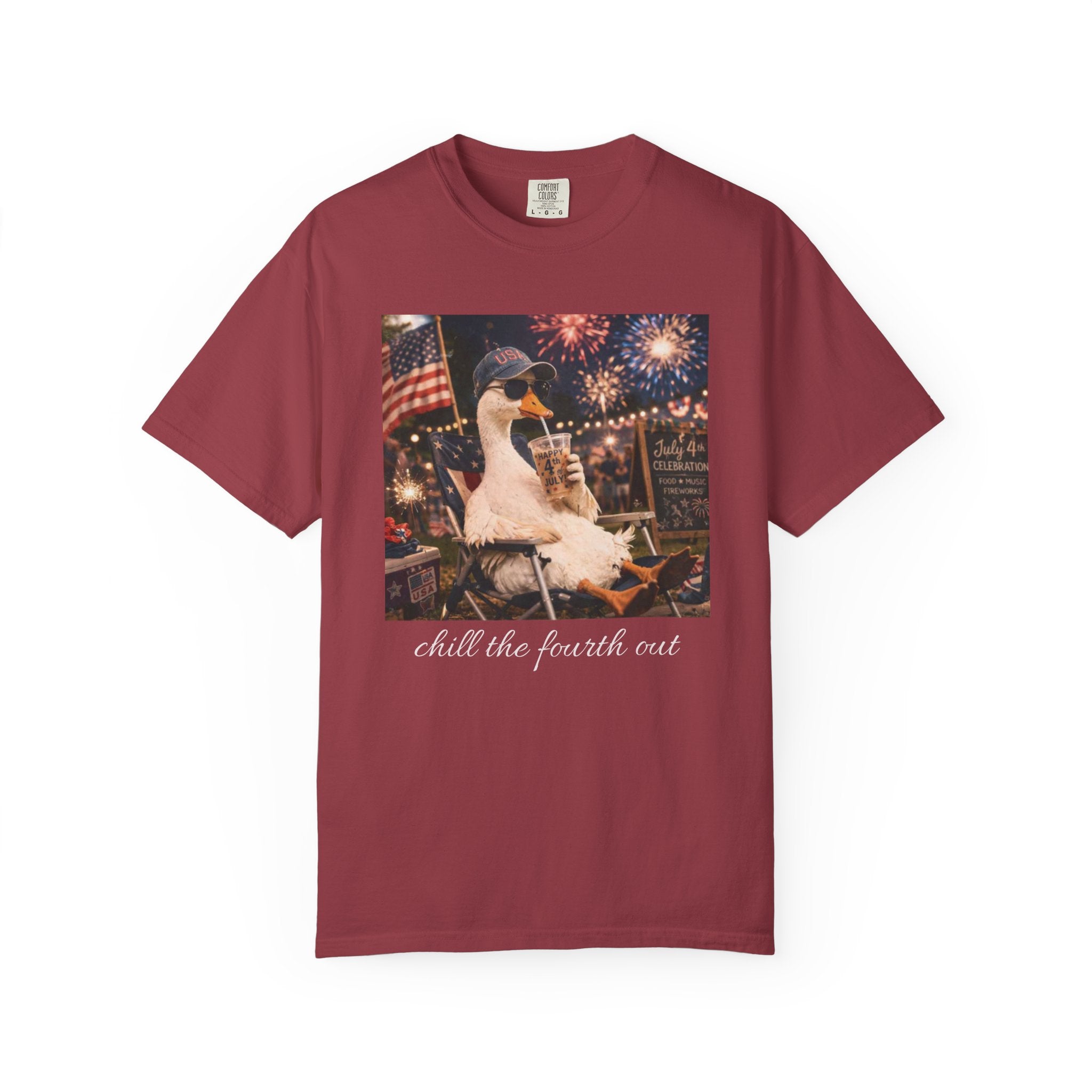 Fourth of July Duck T-Shirt — "Chill the Fourth Out"