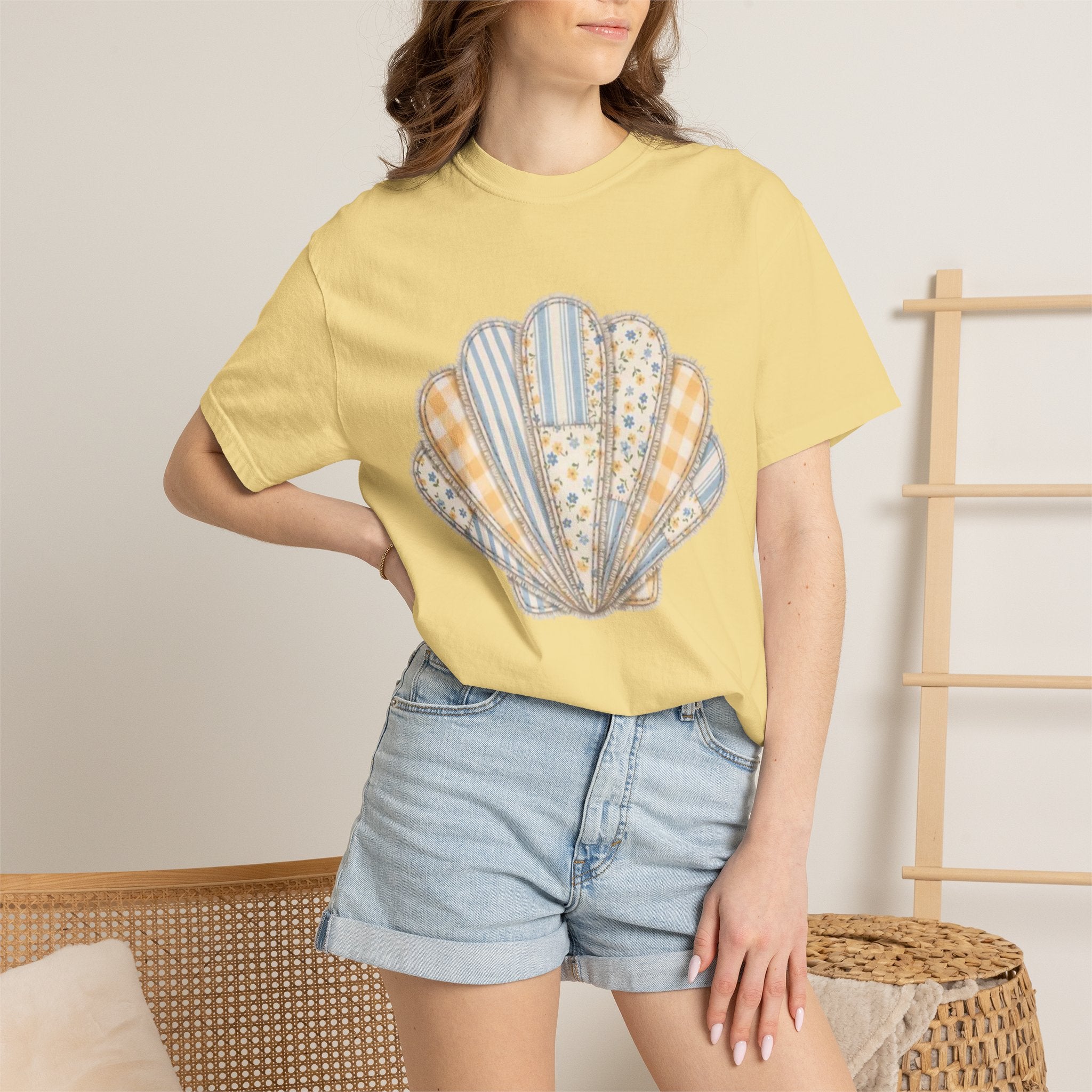 Seaside Patchwork Seashell Tee