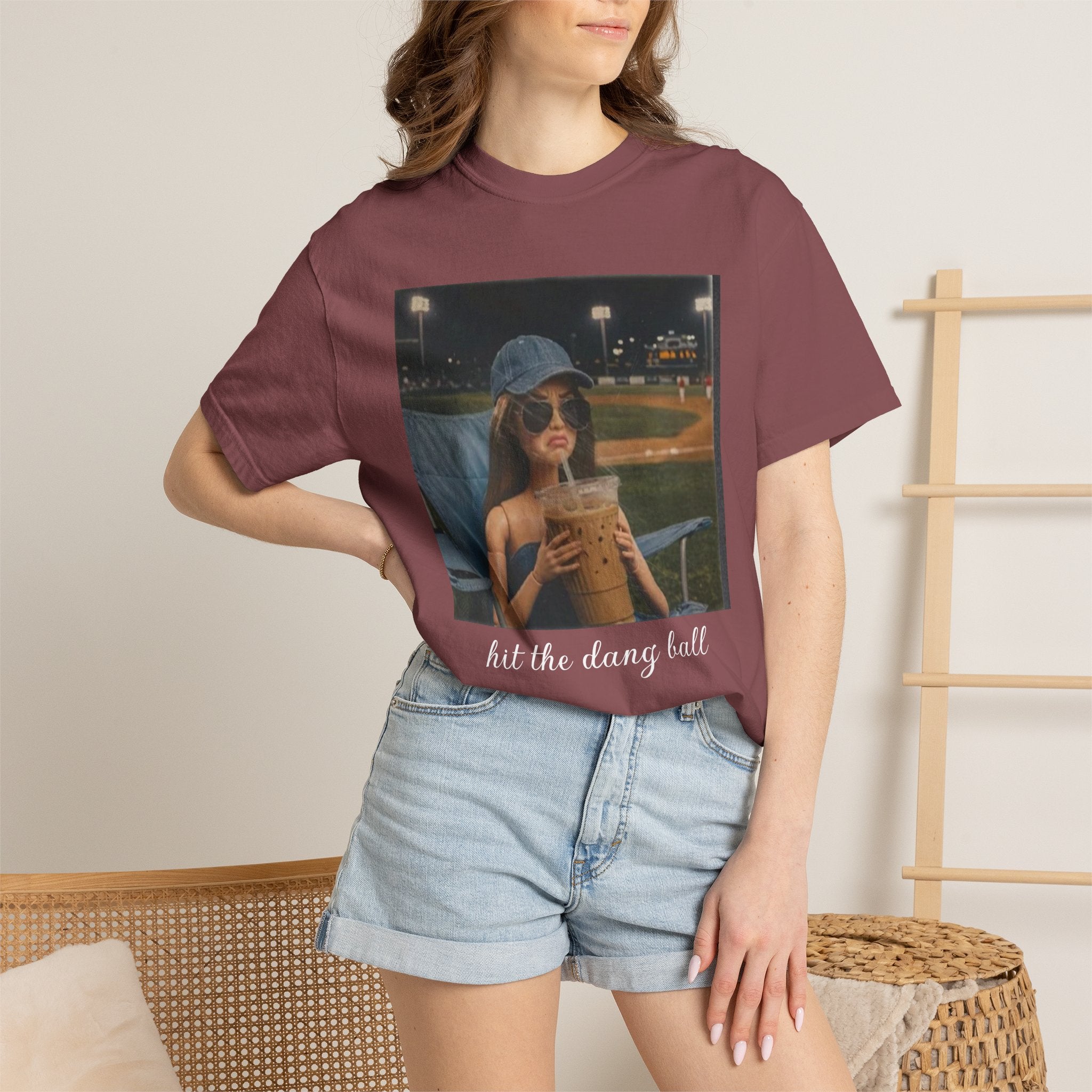 Hit the Dang Ball Baseball T-Shirt — Funny Baseball Tee for Players & Fans