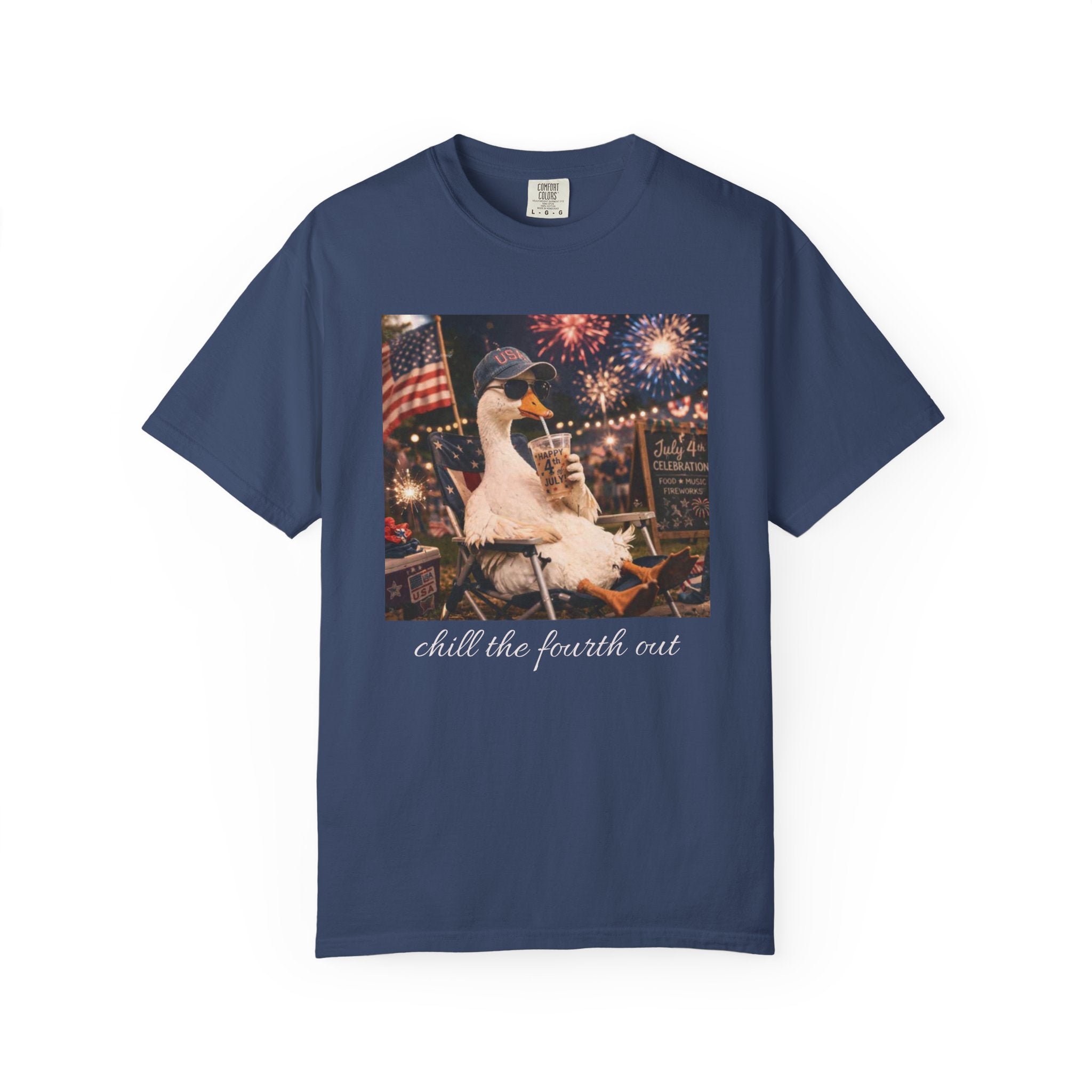 Fourth of July Duck T-Shirt — "Chill the Fourth Out"