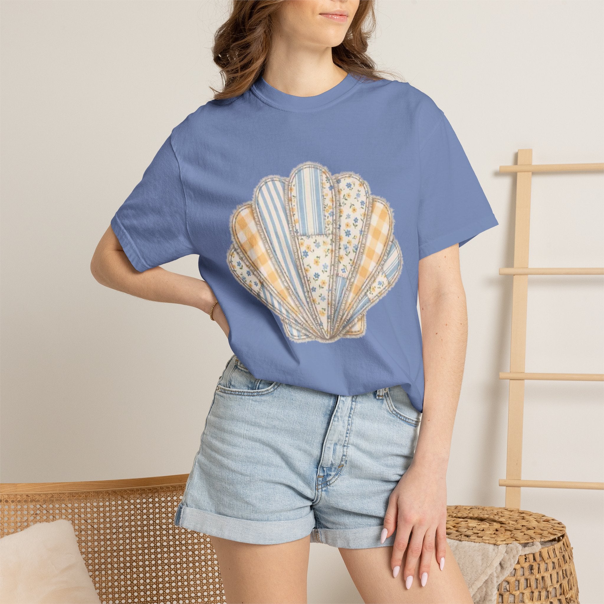 Seaside Patchwork Seashell Tee