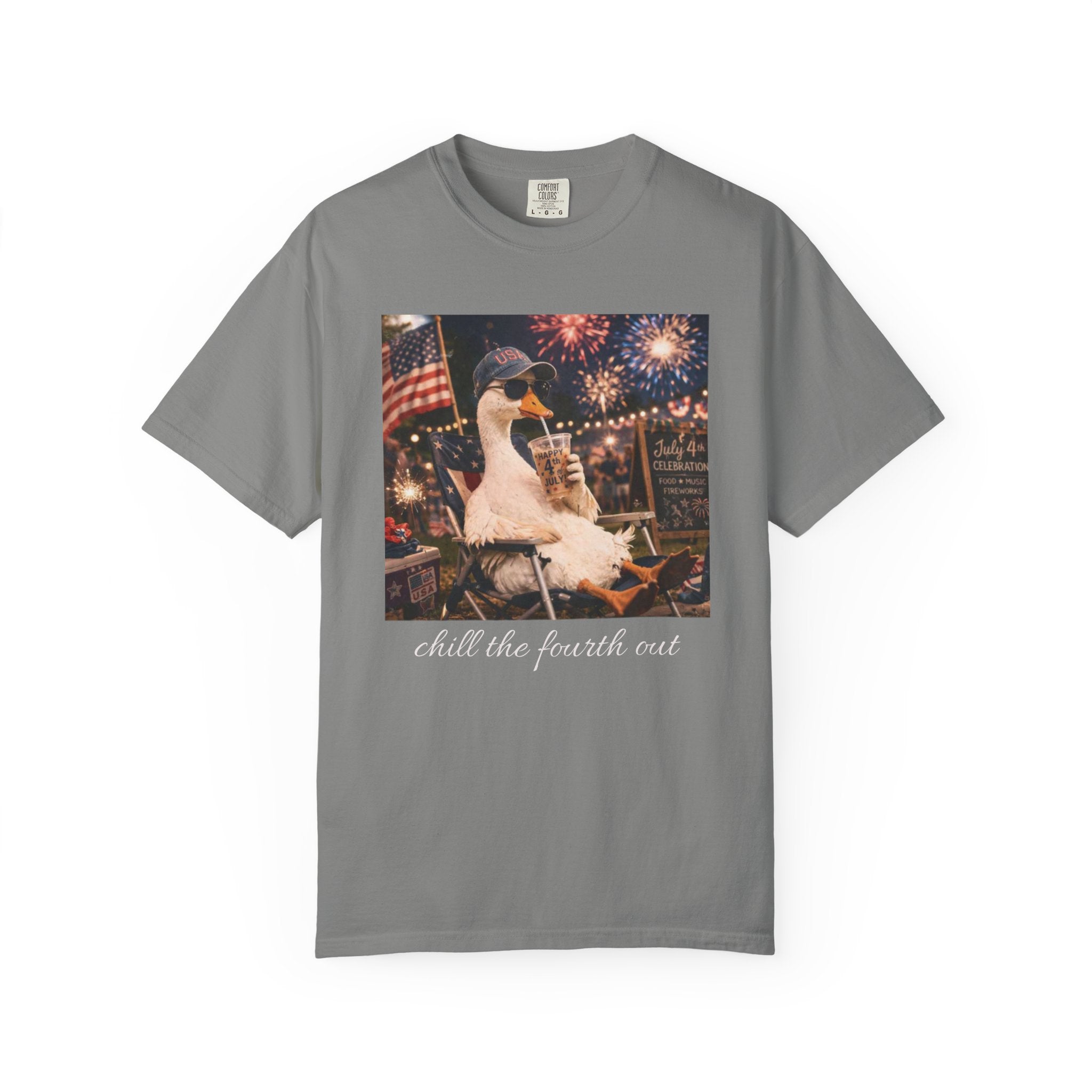 Fourth of July Duck T-Shirt — "Chill the Fourth Out"