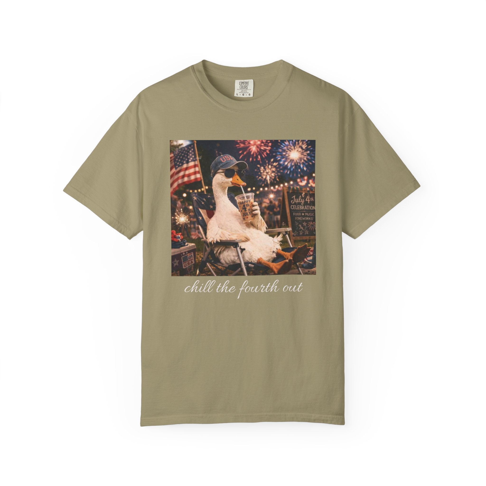 Fourth of July Duck T-Shirt — "Chill the Fourth Out"
