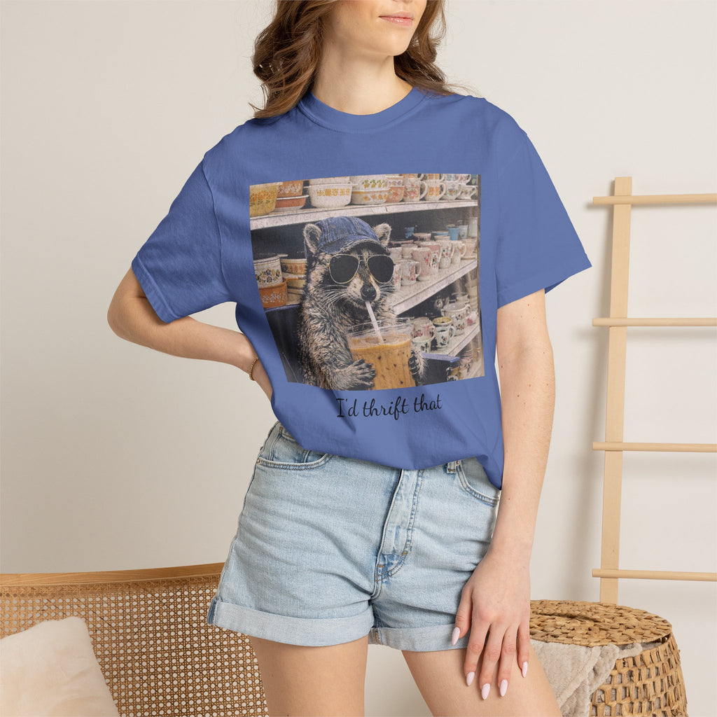 Raccoon Thrift Finds Tee — "I’d thrift that" Graphic T-Shirt