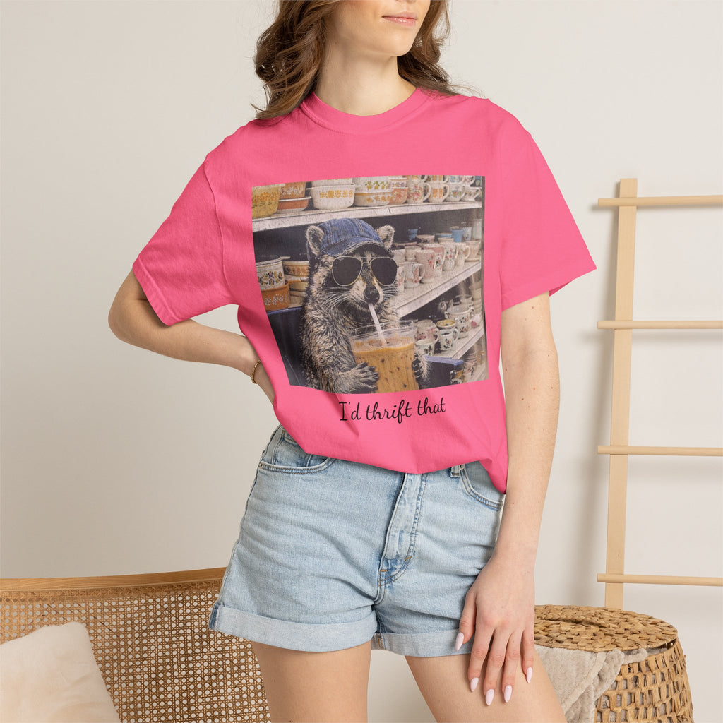 Raccoon Thrift Finds Tee — "I’d thrift that" Graphic T-Shirt