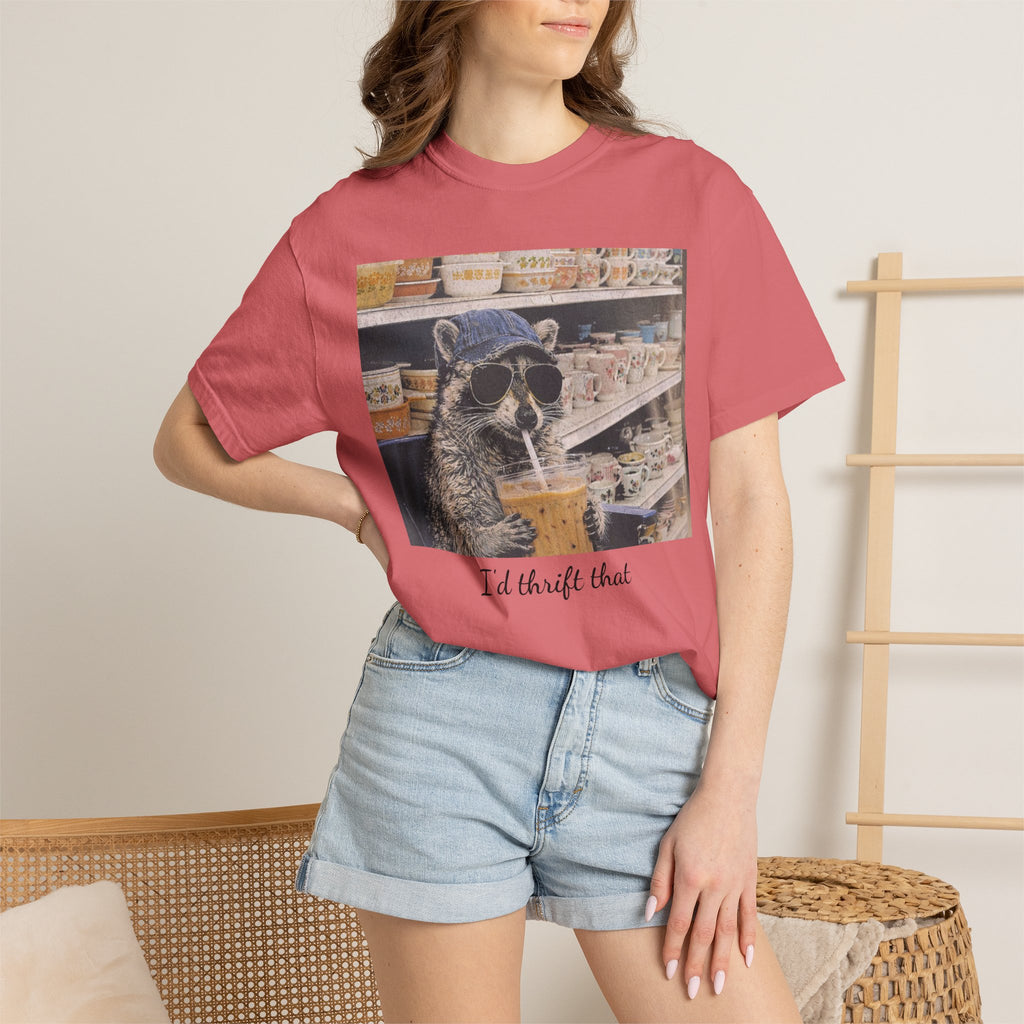 Raccoon Thrift Finds Tee — "I’d thrift that" Graphic T-Shirt