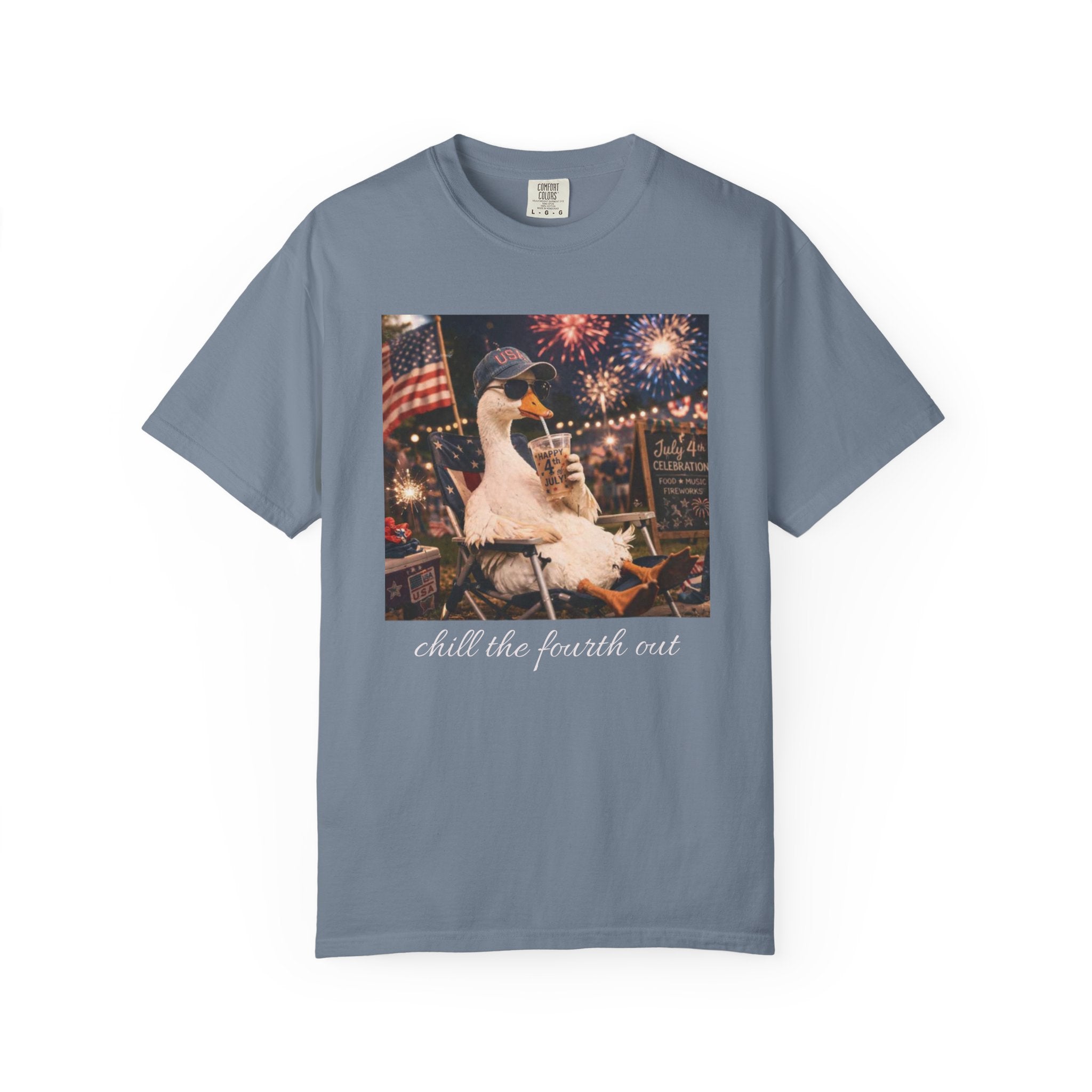 Fourth of July Duck T-Shirt — "Chill the Fourth Out"