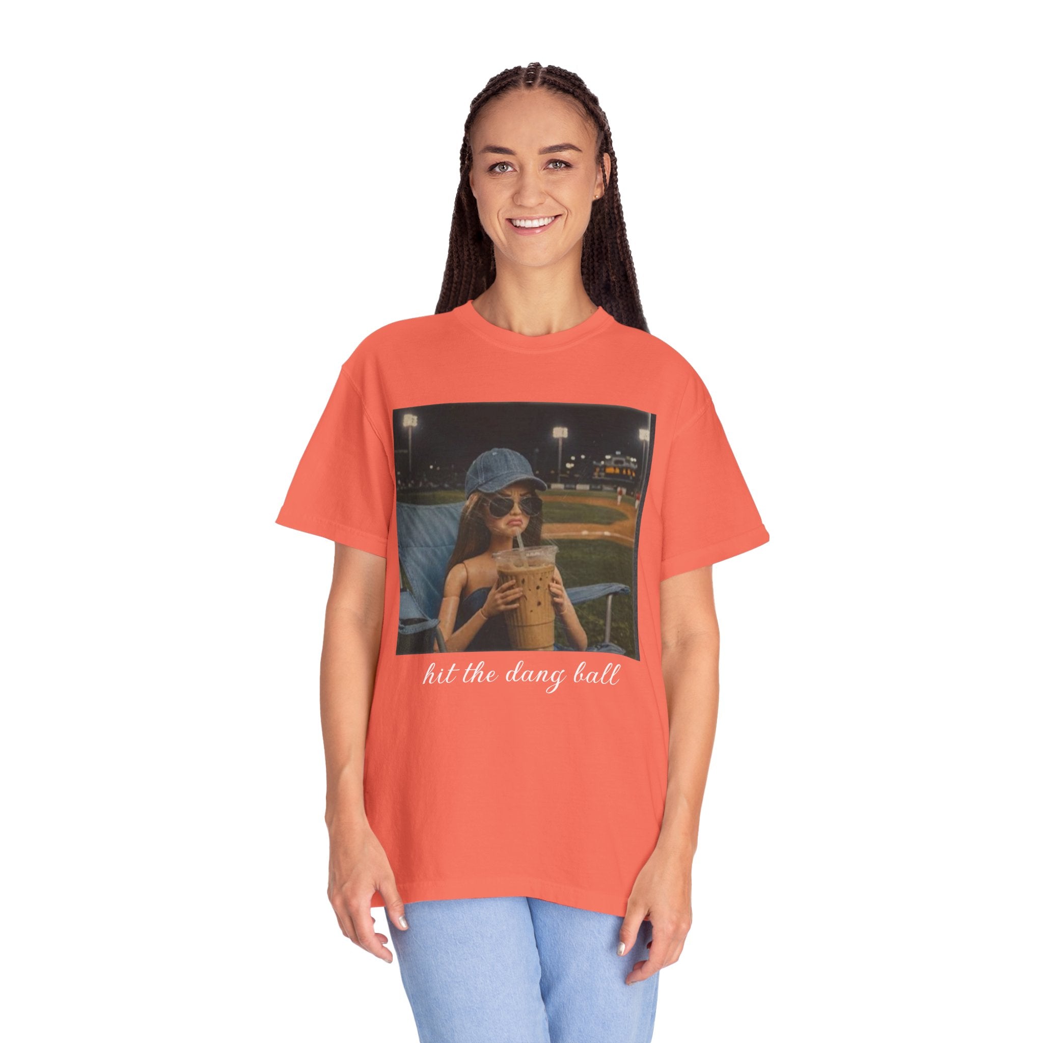 Hit the Dang Ball Baseball T-Shirt — Funny Baseball Tee for Players & Fans
