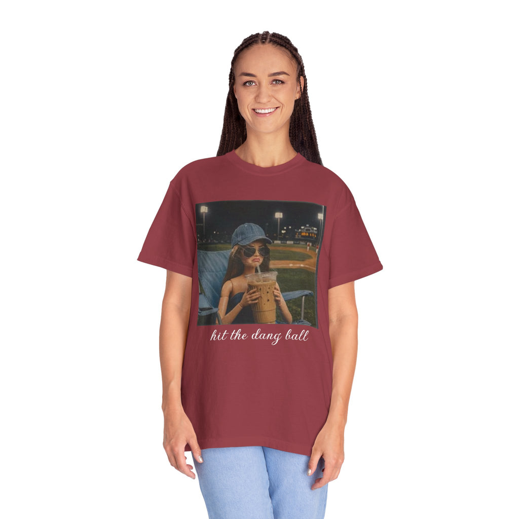 Hit the Dang Ball Baseball T-Shirt — Funny Baseball Tee for Players & Fans