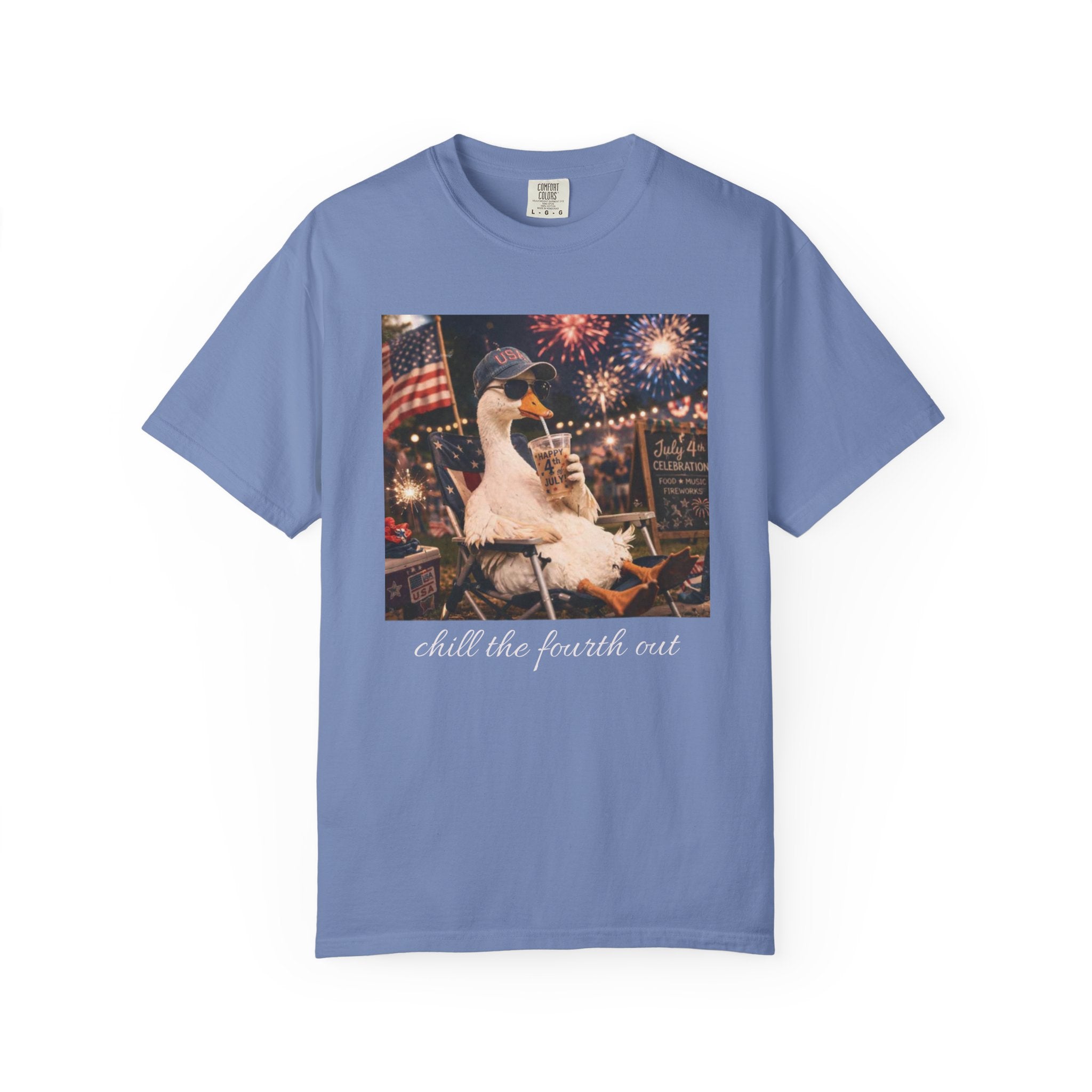 Fourth of July Duck T-Shirt — "Chill the Fourth Out"