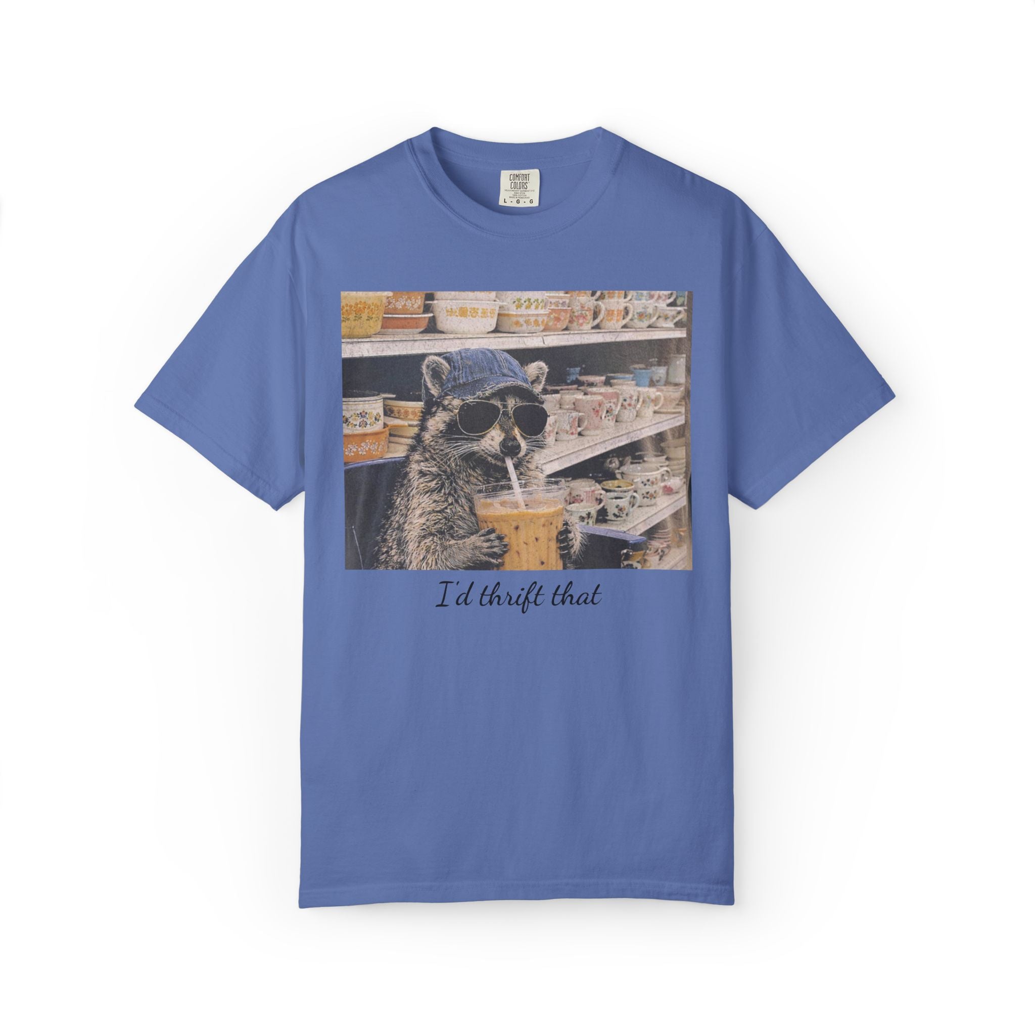 Raccoon Thrift Finds Tee — "I’d thrift that" Graphic T-Shirt