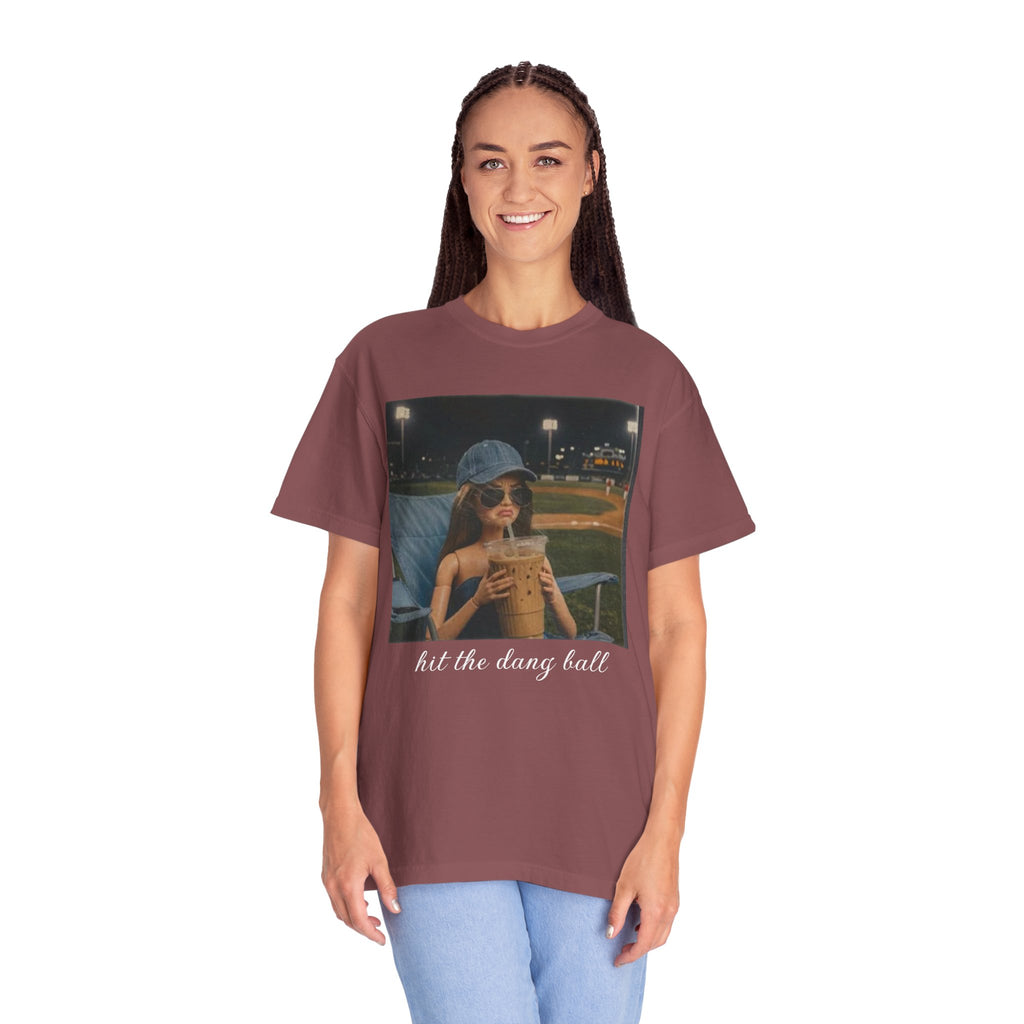 Hit the Dang Ball Baseball T-Shirt — Funny Baseball Tee for Players & Fans