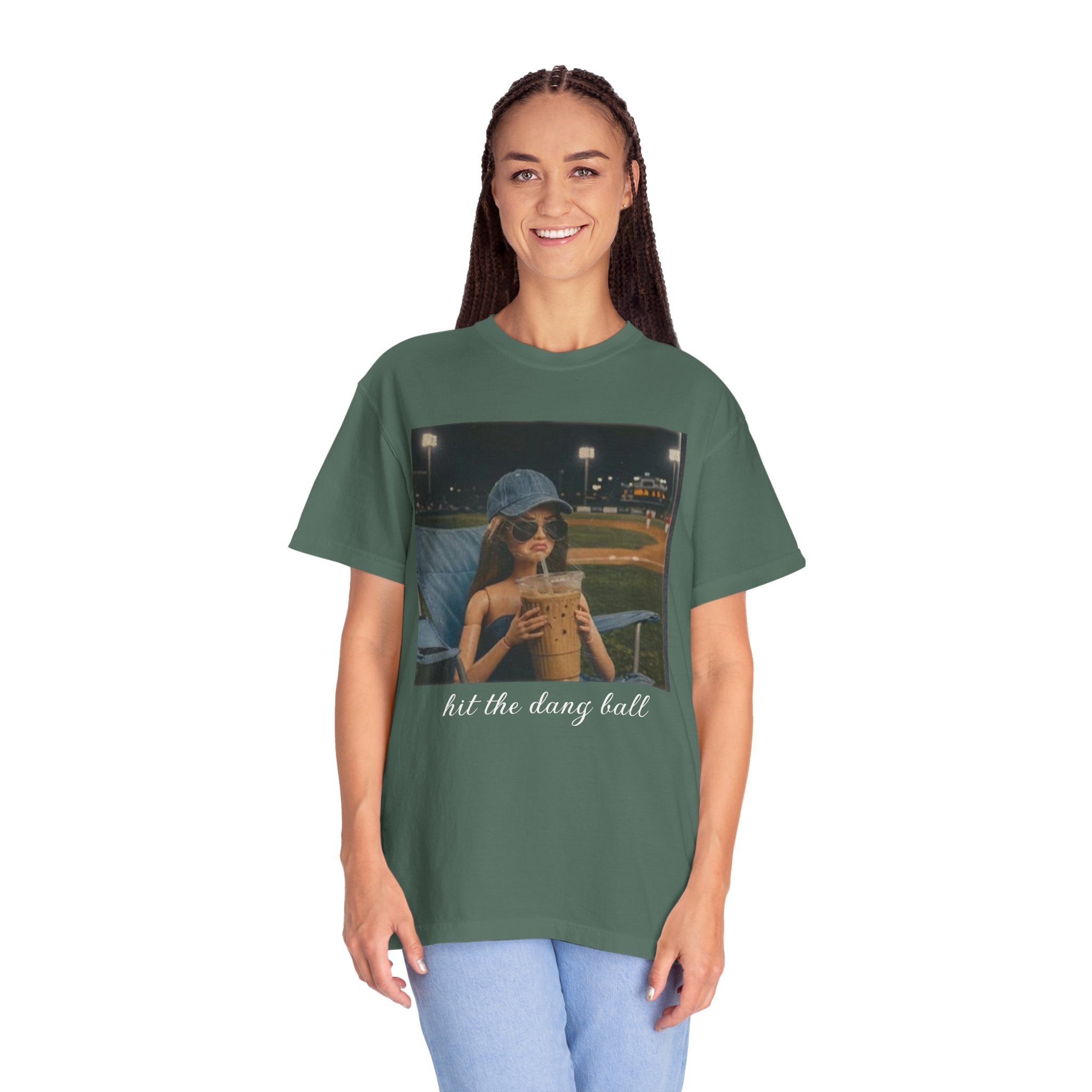 Hit the Dang Ball Baseball T-Shirt — Funny Baseball Tee for Players & Fans