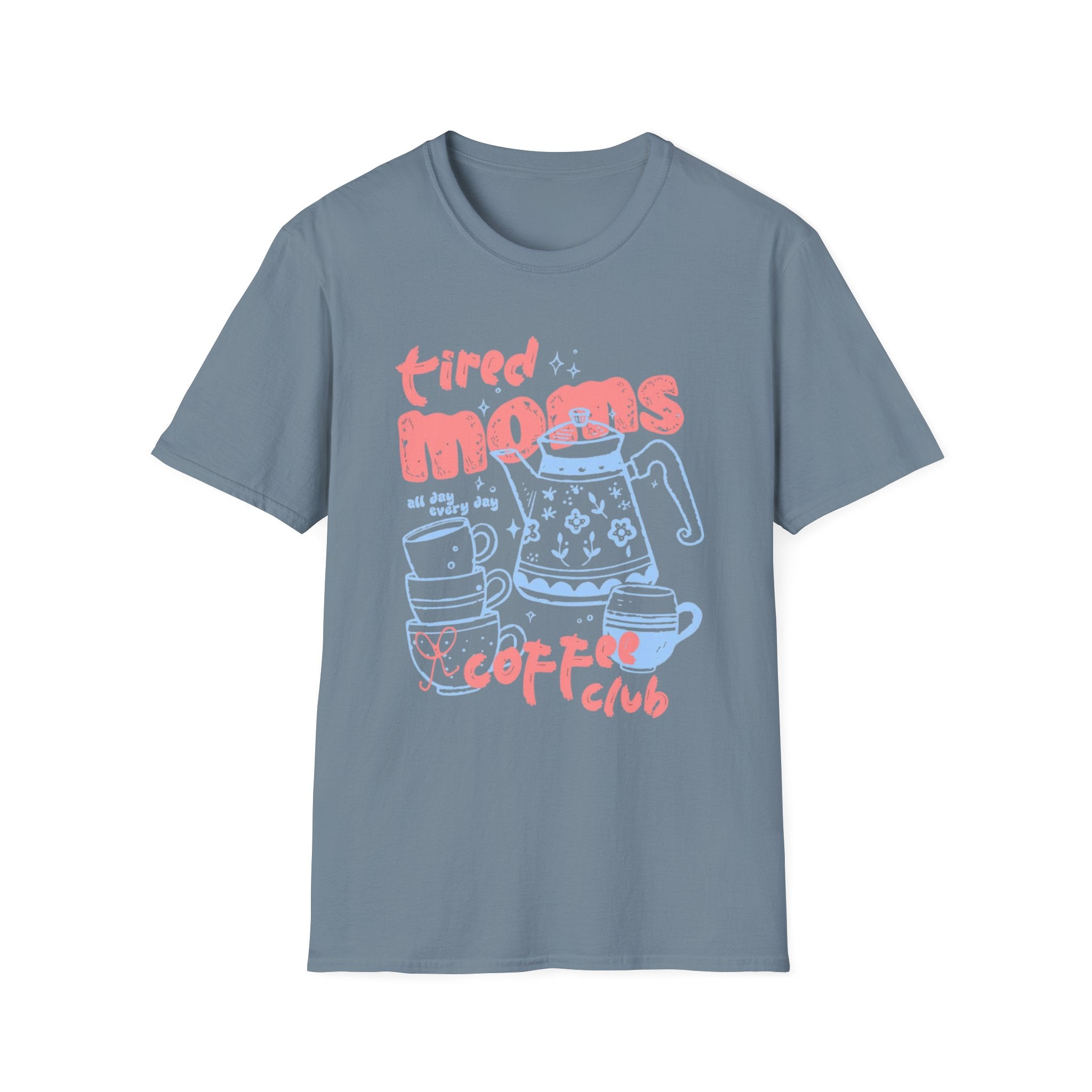 "Tired Moms Coffee Club" Cute Retro Coffee Graphic Tee