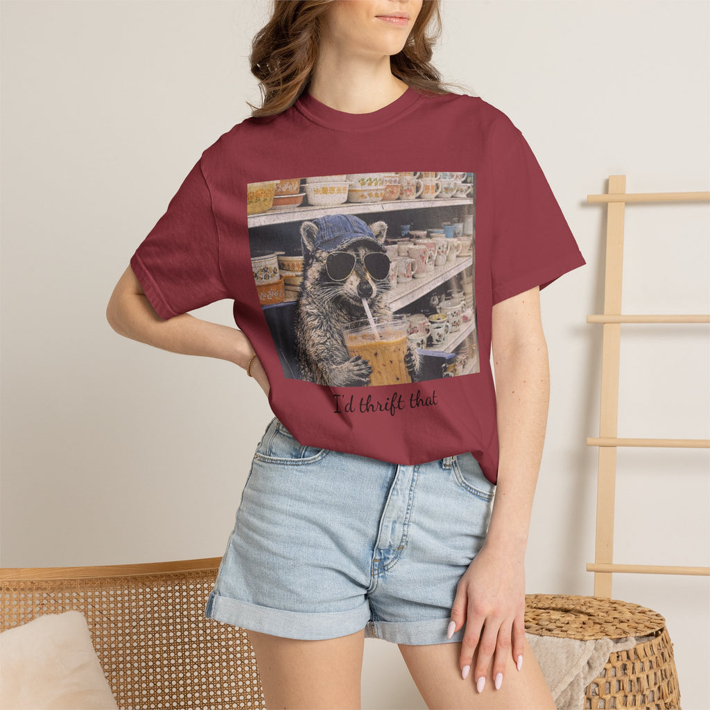 Raccoon Thrift Finds Tee — "I’d thrift that" Graphic T-Shirt