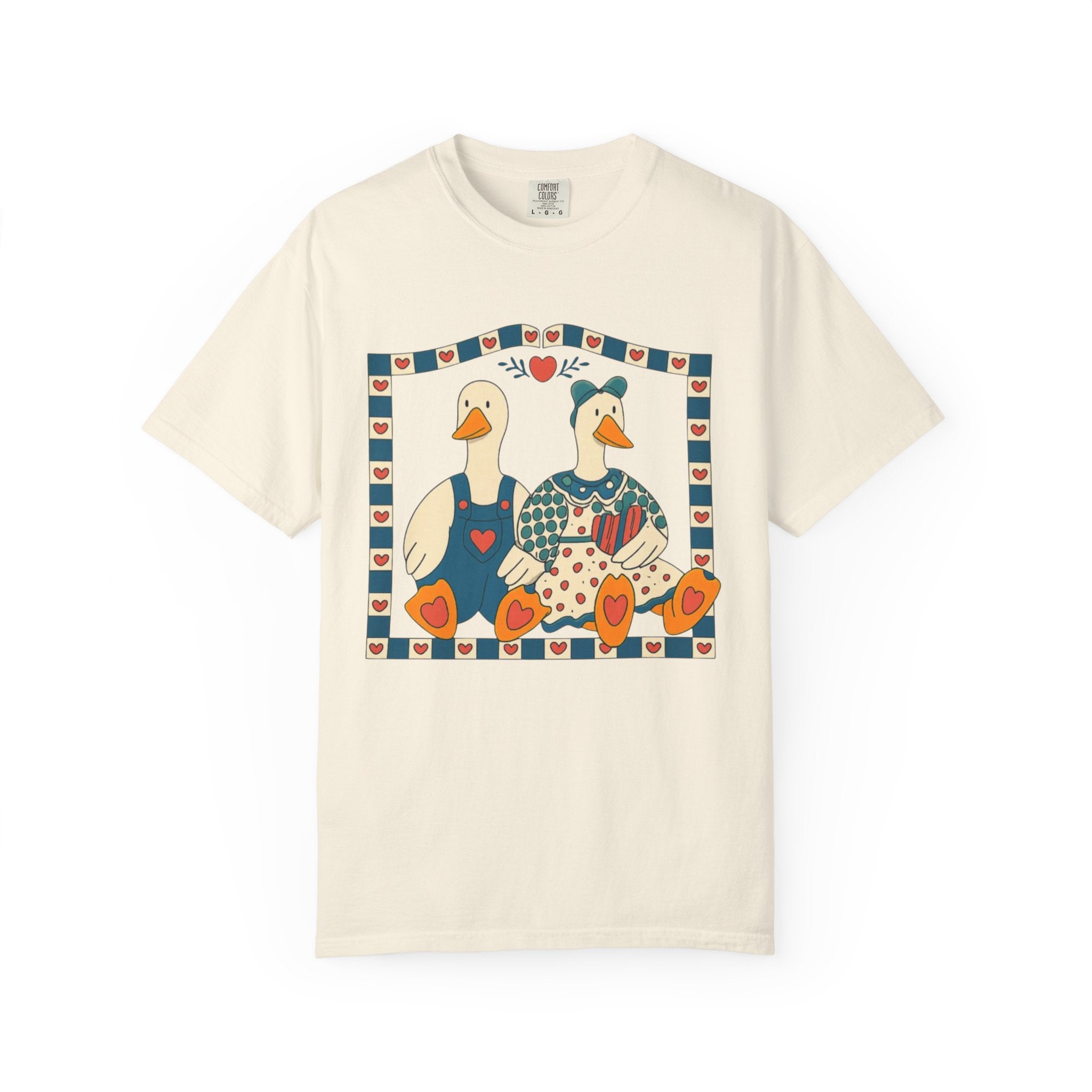 Folk Art Goose Couple T-Shirt